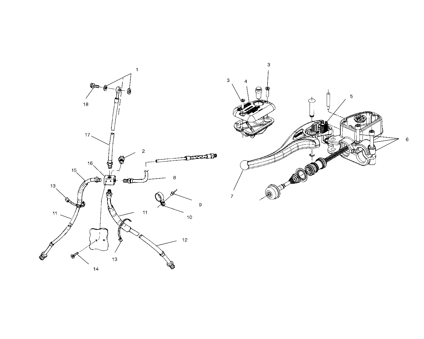 CONTROLS - MASTER CYLINDER/BRAKE LINE - A02CA32AA/AB (4969816981B05)