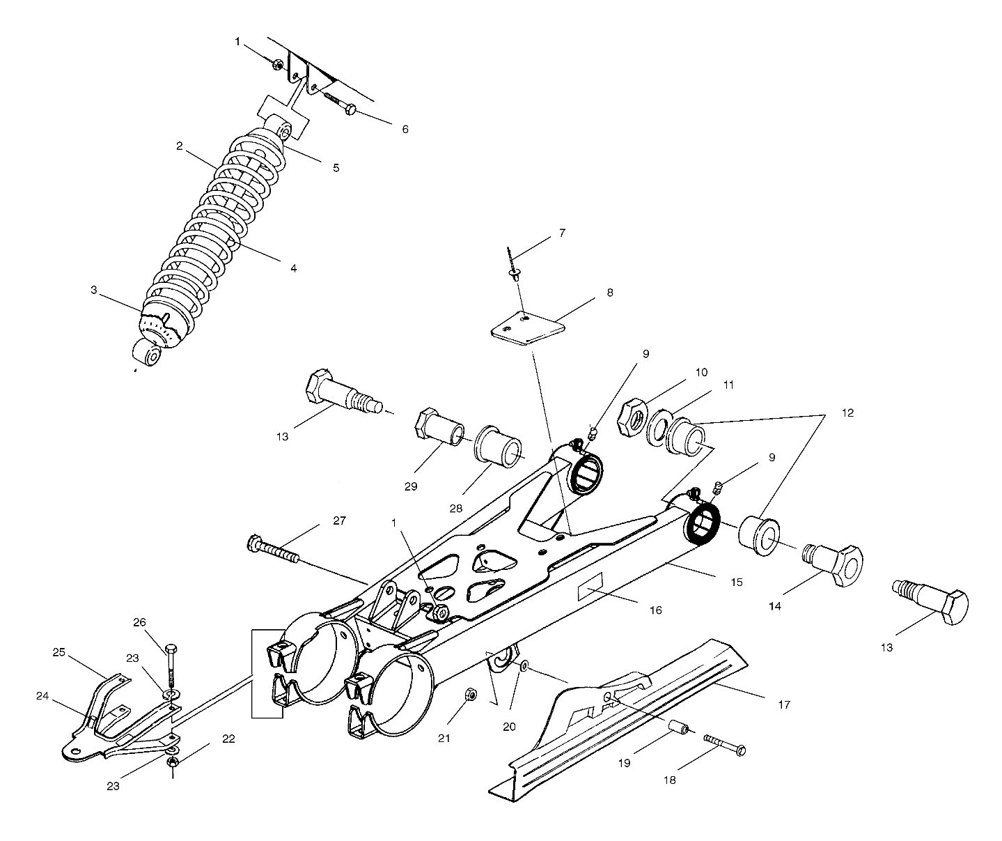 SWING ARM/SHOCK MOUNTING - A02CA32AA/AB (4969816981B11)