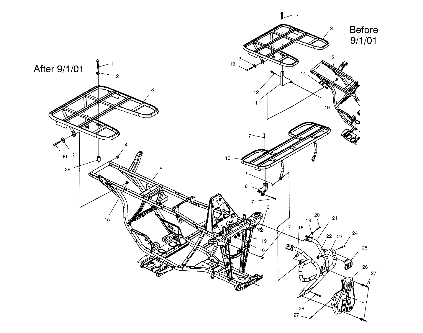 BUMPER and RACK MOUNTING - A02CG25CA (4969856985A05)