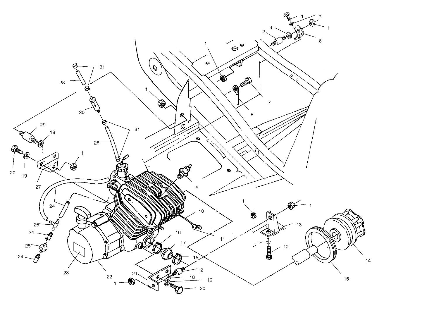 ENGINE MOUNTING - A02BA25CA/CB/CD (4969896989A07)