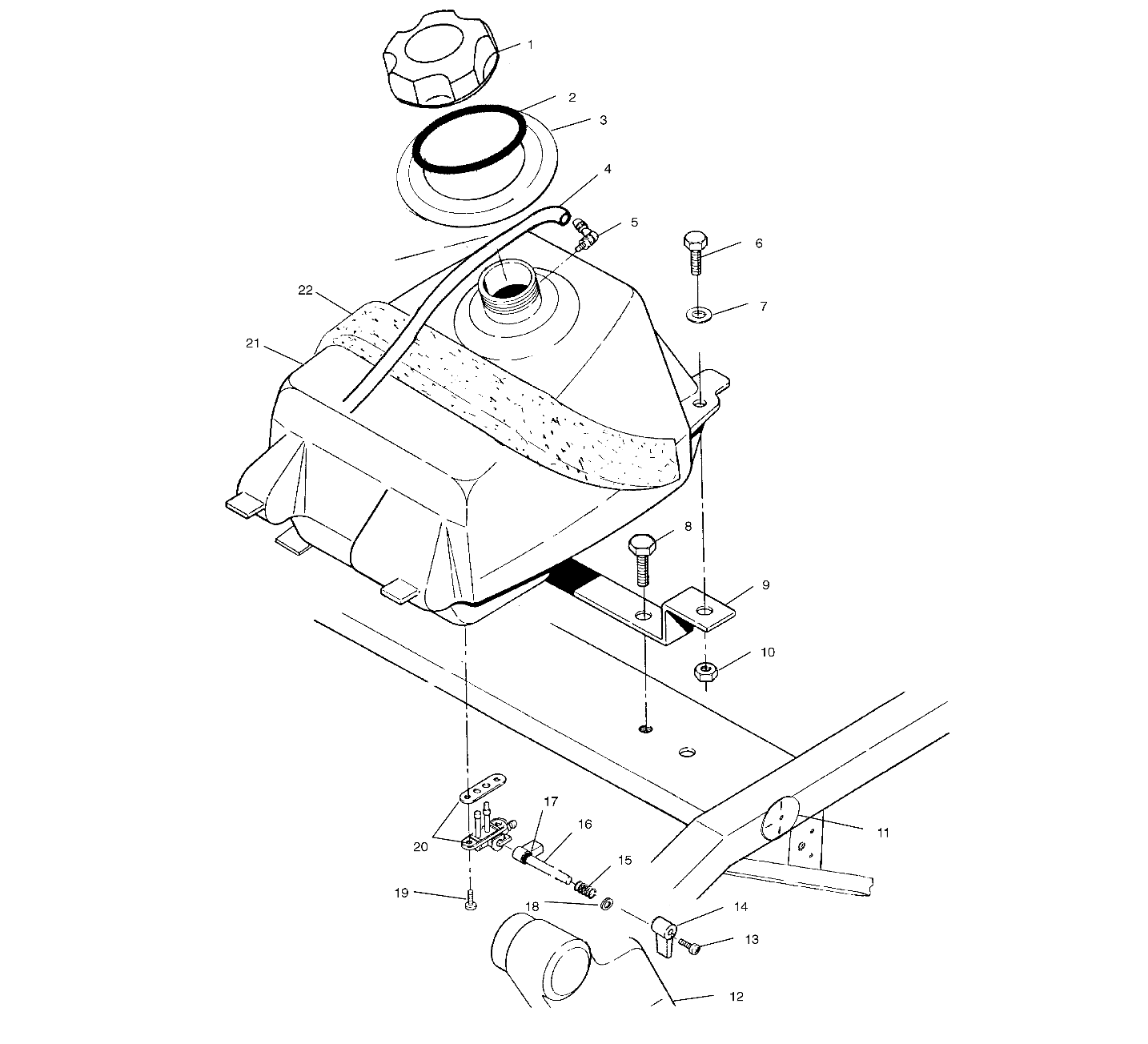 FUEL TANK - A02BA25CA/CB/CD (4969896989A10)