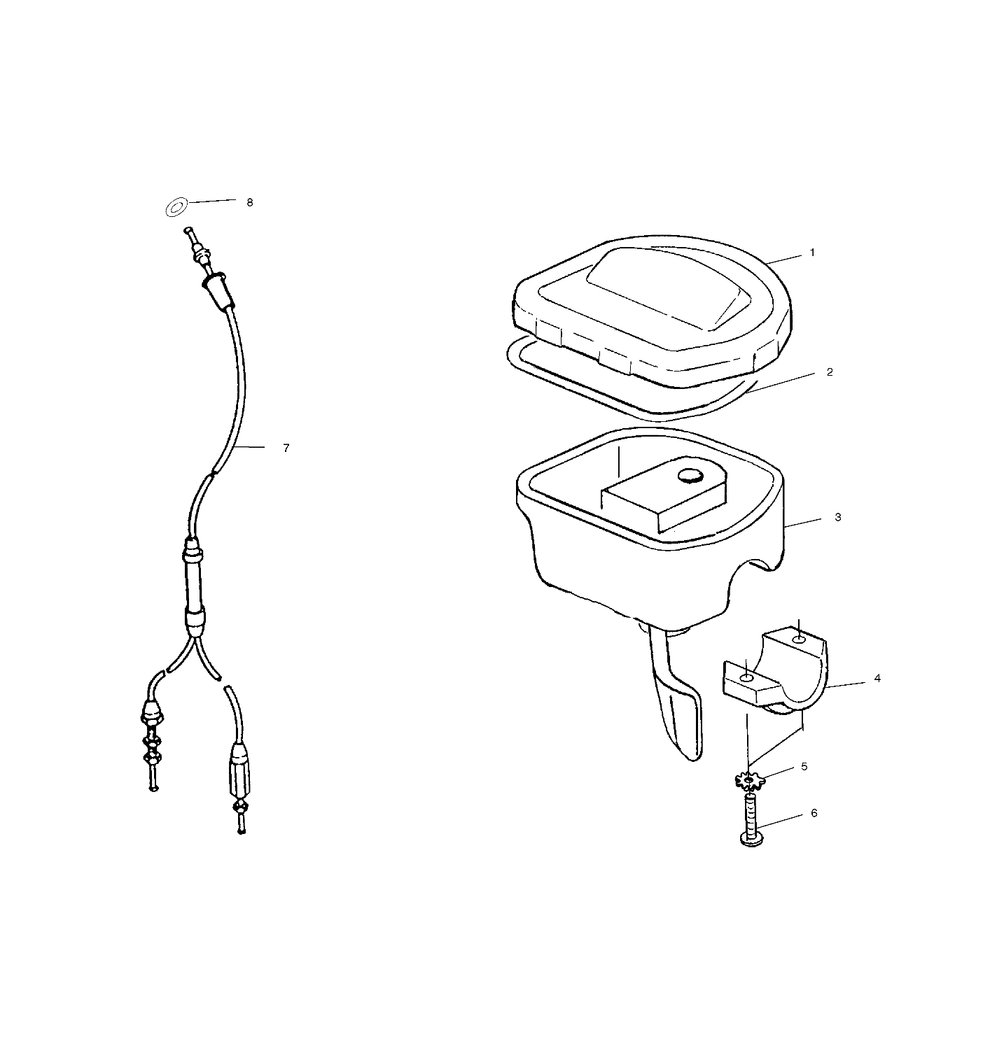 CONTROLS - THROTTLE ASM/CABLE - A02BA25CA/CB/CD (4969896989B08)