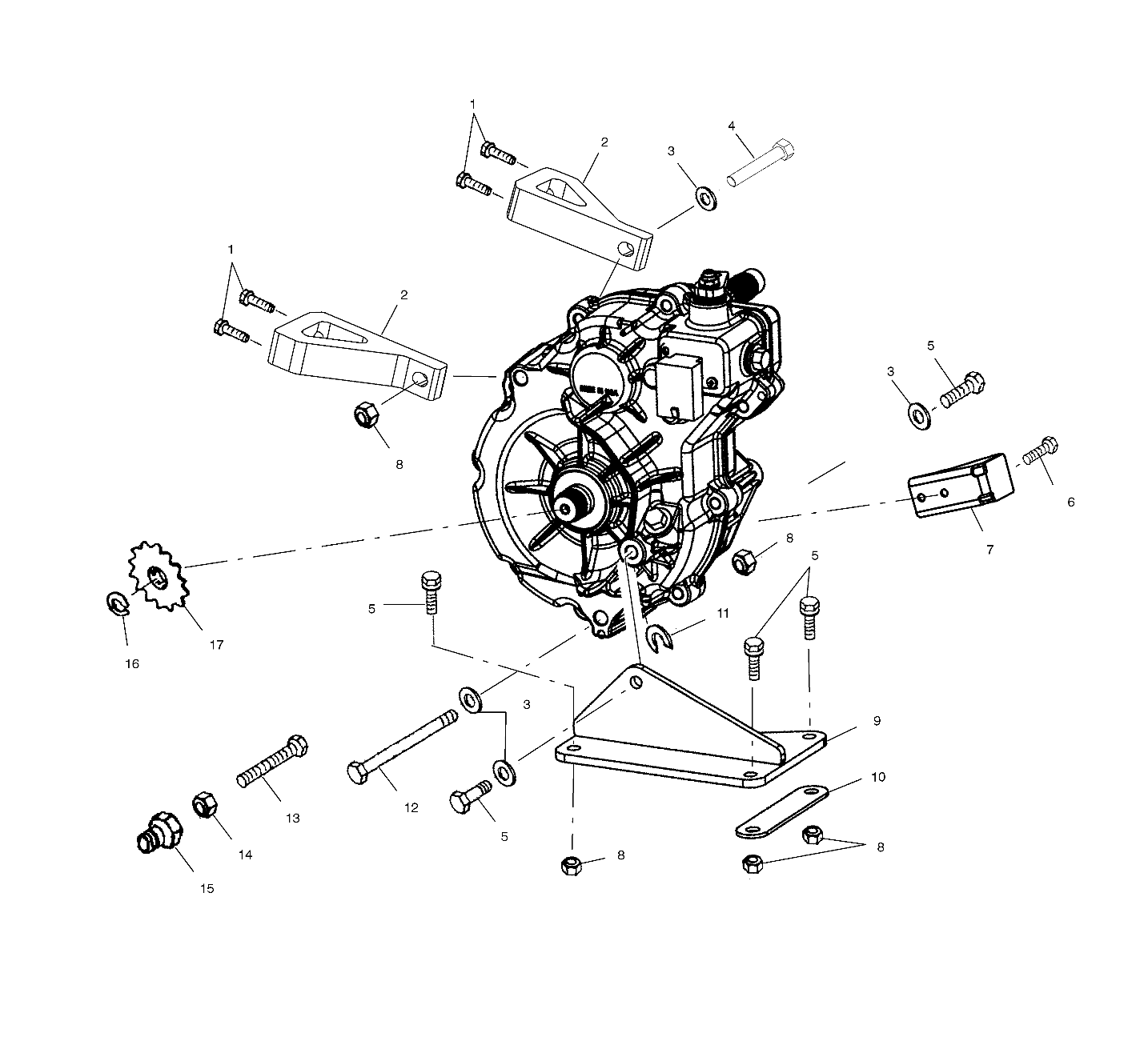 GEARCASE MOUNTING - A02BA38CA (4969936993C09)