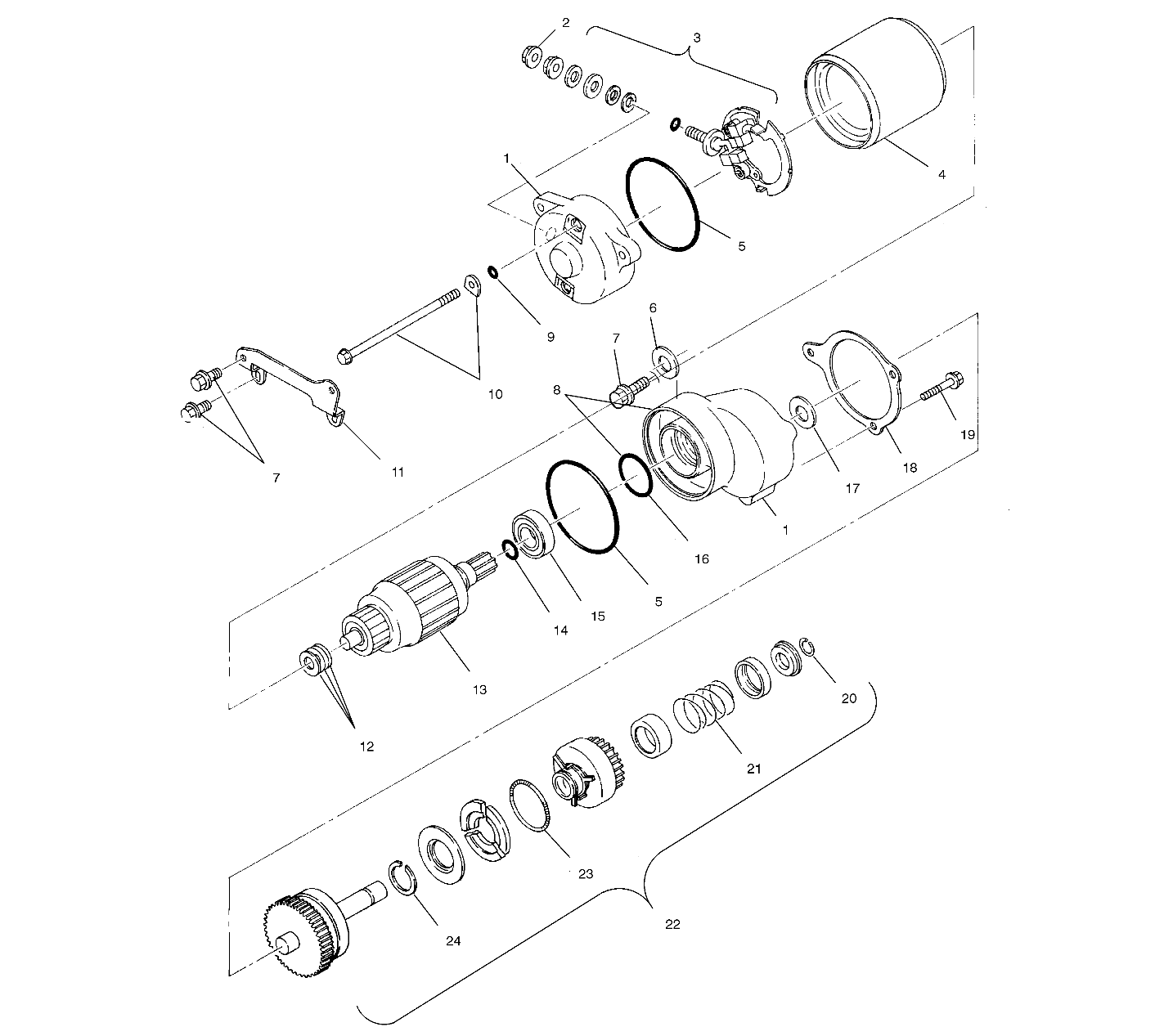 STARTING MOTOR - A02BA38CA (4969936993D03)