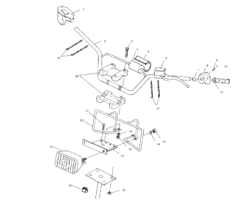 HANDLEBAR/HEADLIGHT - A02BA50AA/AB (4969976997B03)