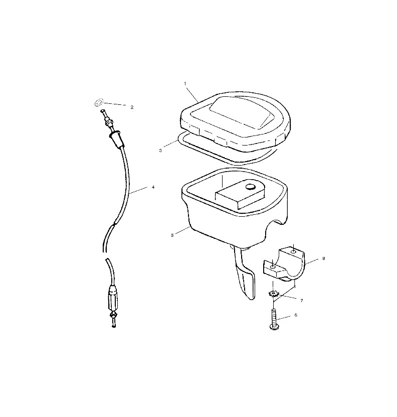 CONTROLS - THROTTLE ASM./CABLE - A02BA50AA/AB (4969976997B05)