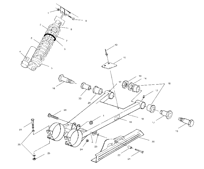 SWING ARM/SHOCK MOUNTING - A02BA50AA/AB (4969976997B07)