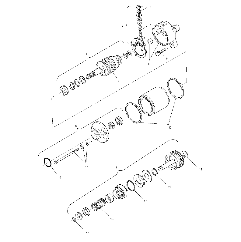 STARTING MOTOR - A02BA50AA/AB (4969976997D09)