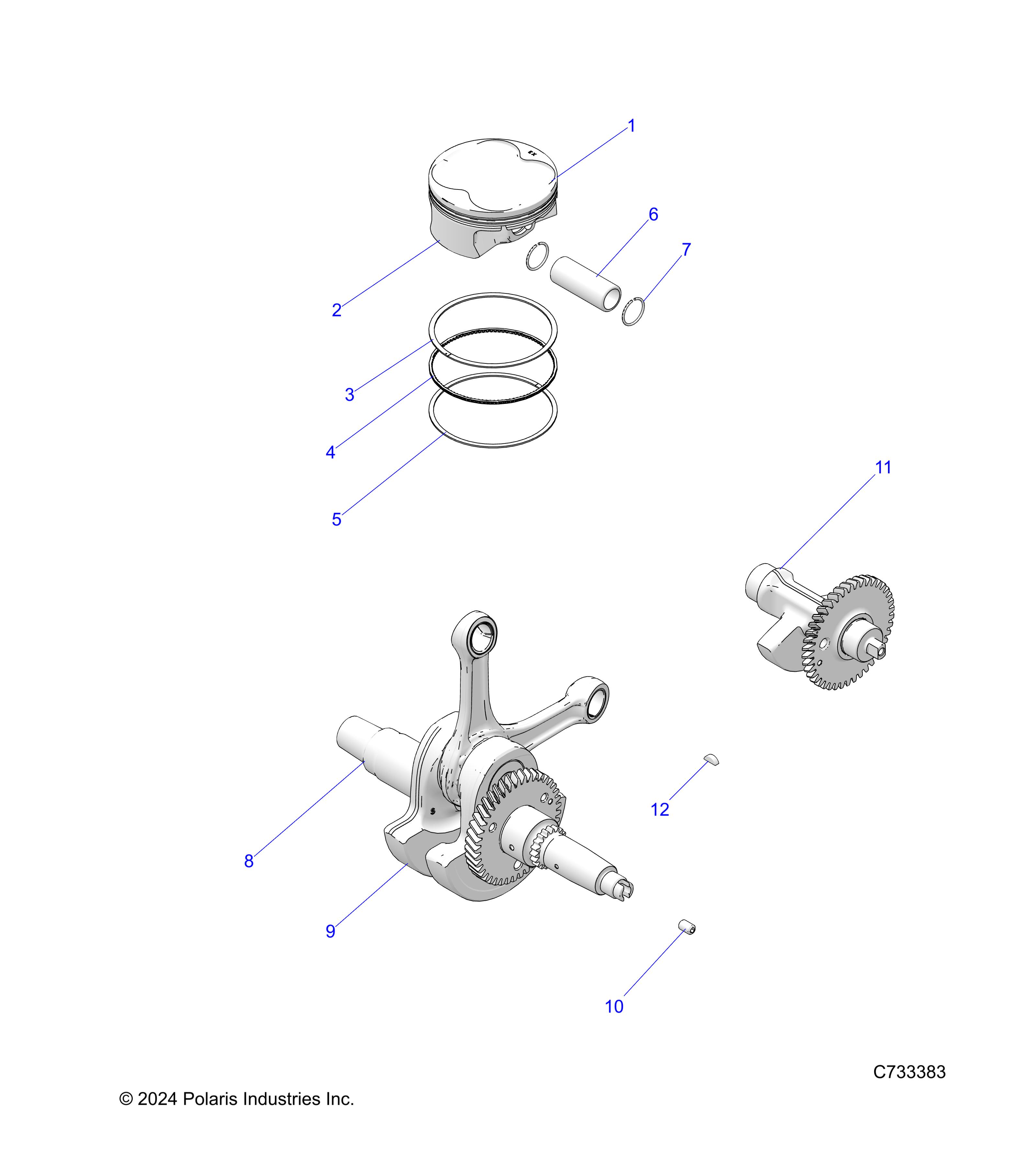 ENGINE, CRANKSHAFT, PISTON and BALANCE SHAFT - R25MAA5AJ1 (C733383)