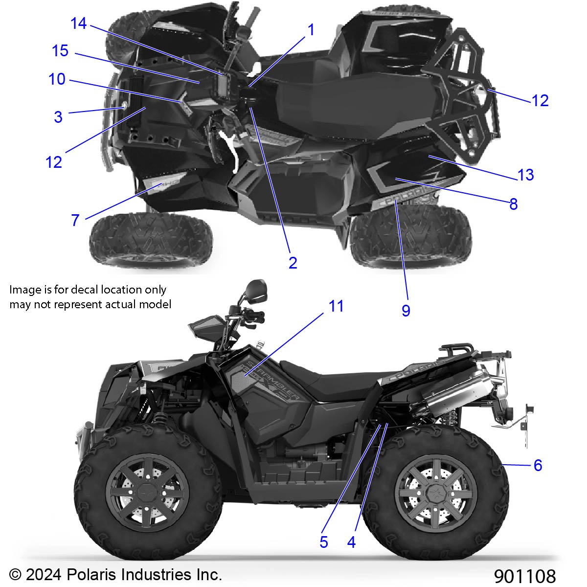 BODY, DECALS - A25SVE95PG (901108-01)