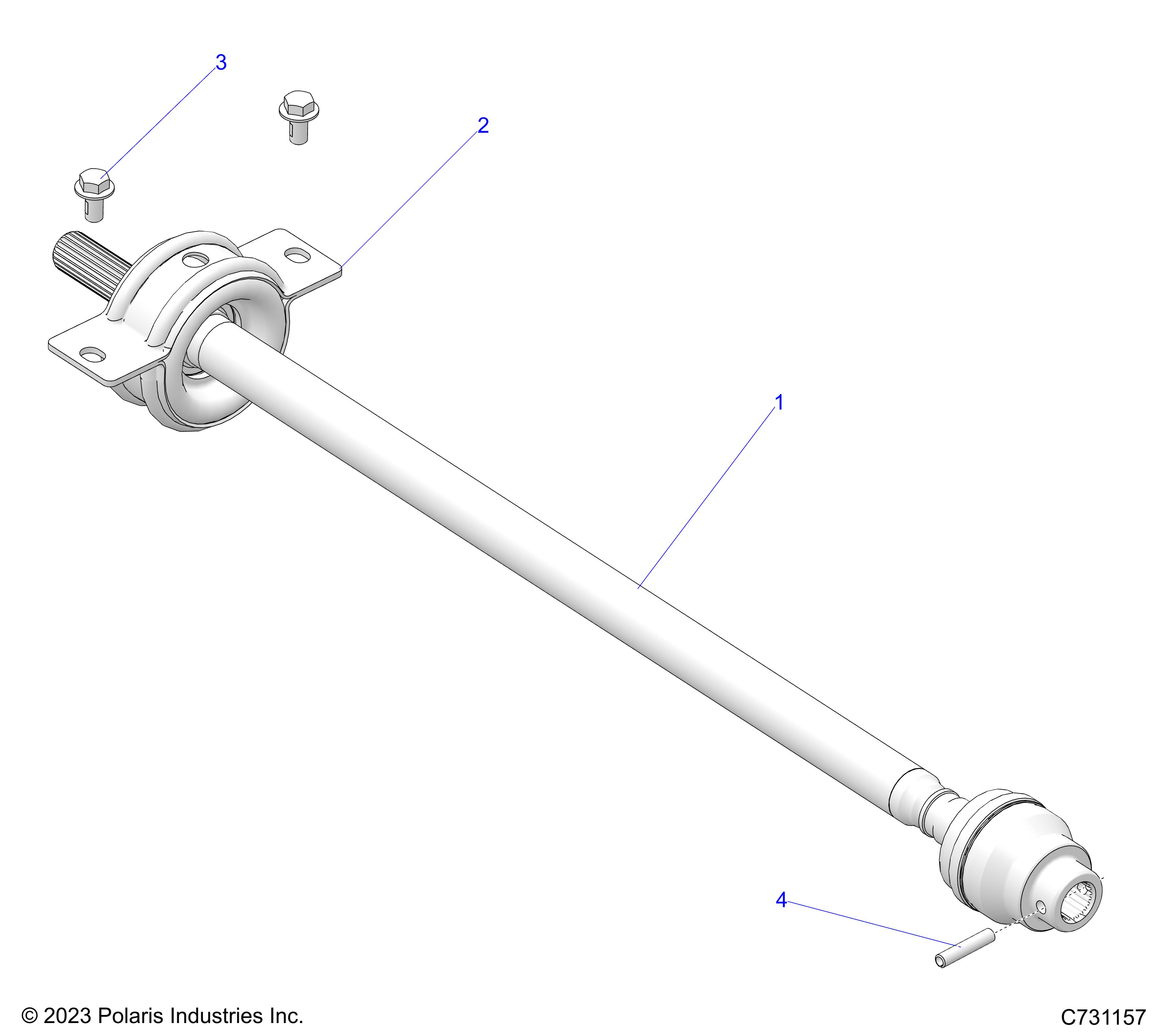 DRIVE TRAIN, FRONT PROP SHAFT - R24RRP99CJ (C731157)