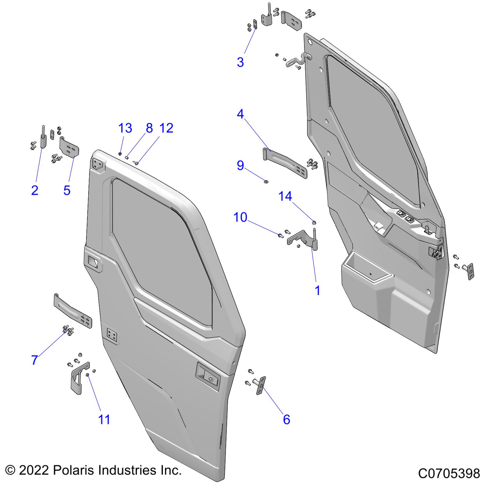 BODY, DOOR, FULL, MOUNTING - R22RRY99A9/AC/AM/AS/B9/BC/BM/BS/1A9/AC/AM/AS/B9/BC/BM/BS (C0705398)