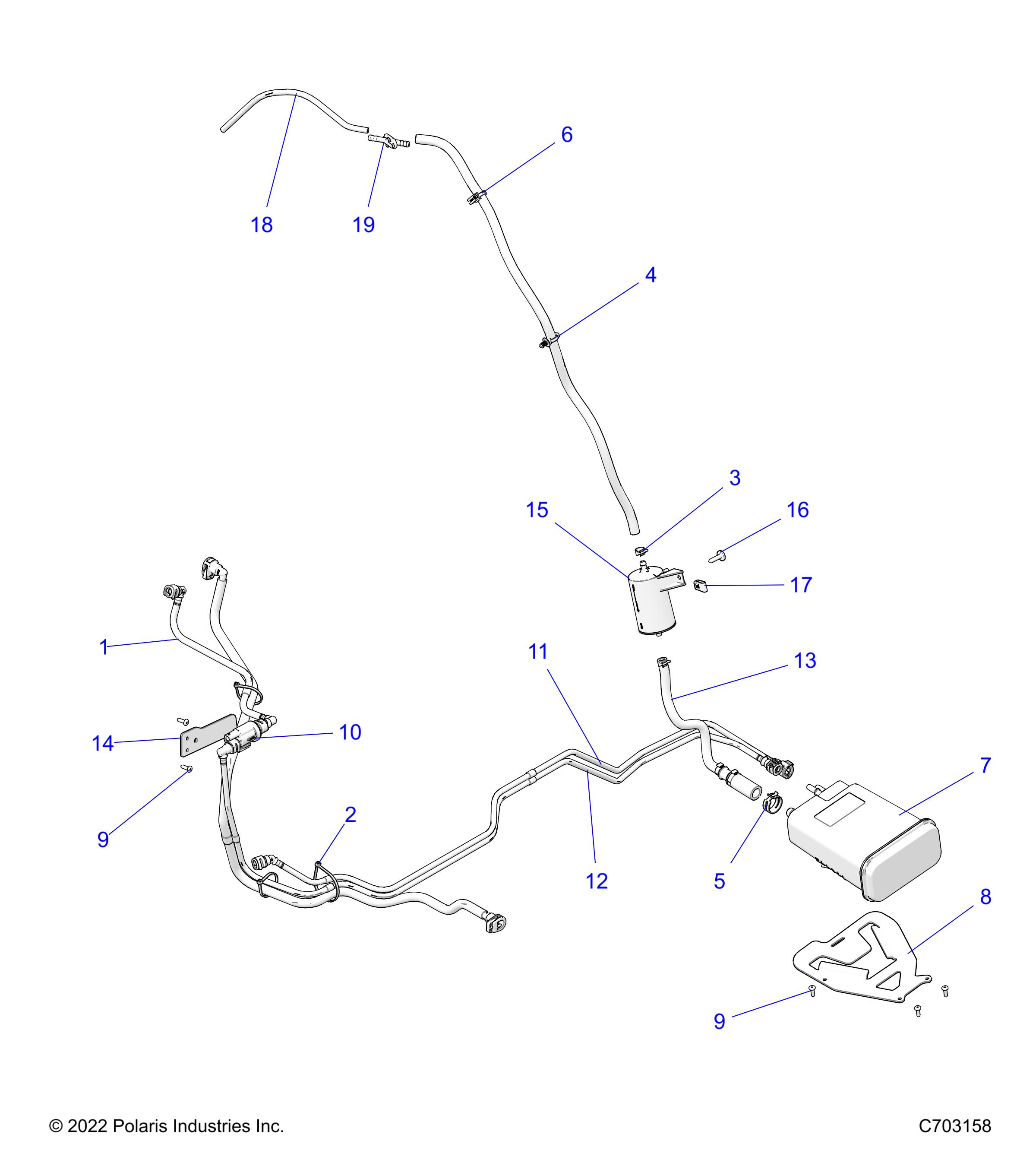 FUEL SYSTEM, FUEL LINES, EVAP - Z23RGK2KAJ/BJ (C0703873)