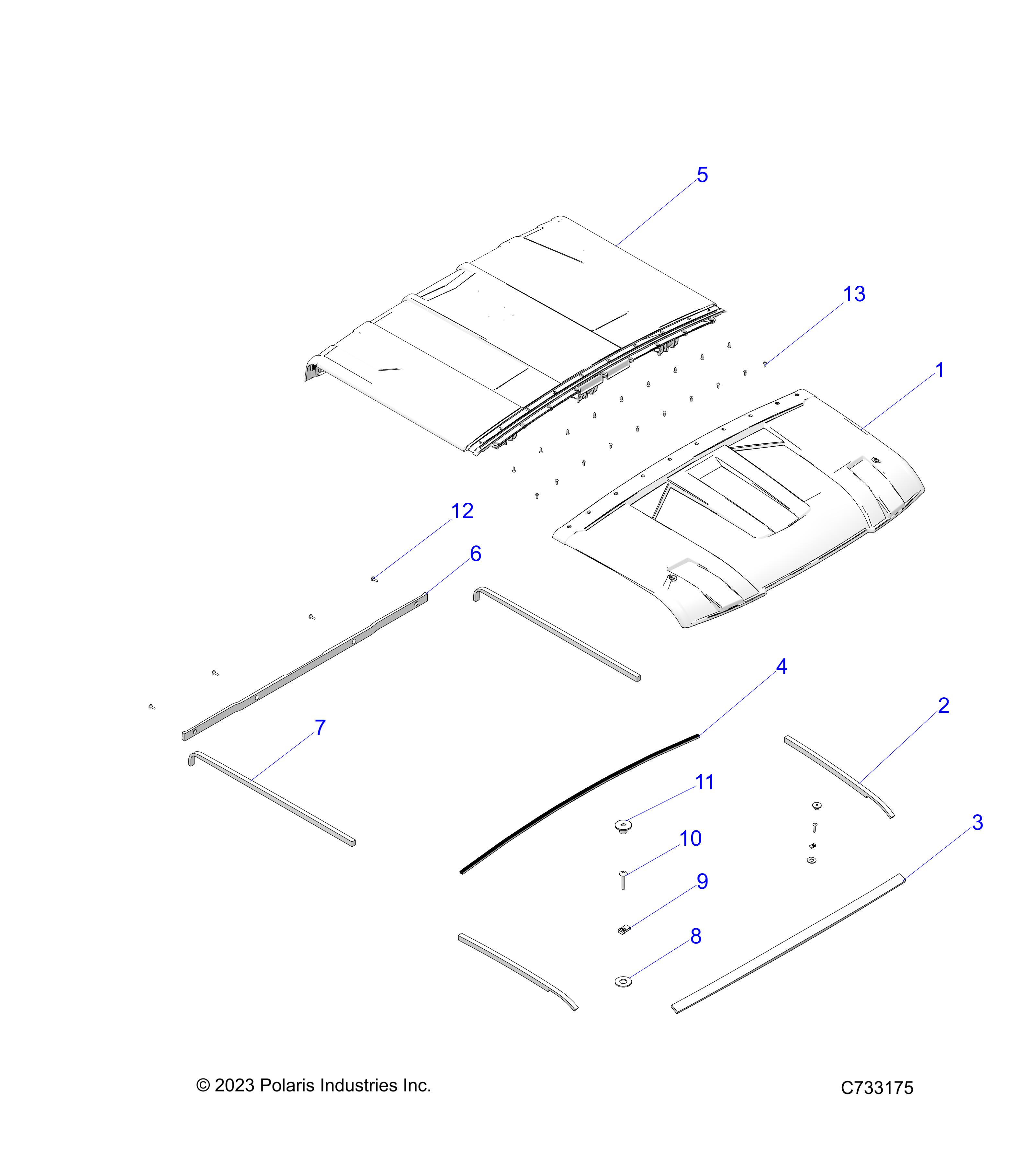 BODY, ROOF - R25T6E99AM/AD/A9/AJ/BM/BD/B9/BJ (C733175)