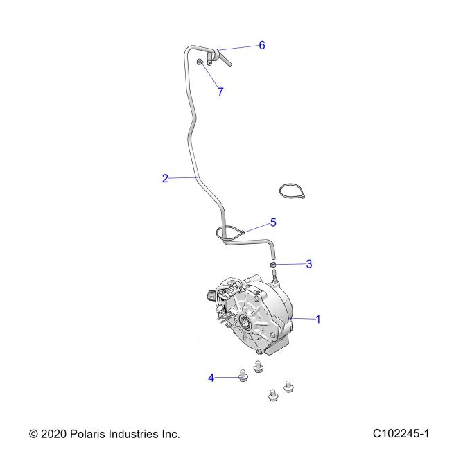 DRIVE TRAIN, FRONT GEARCASE MOUNTING - A22SDS57C4 (C102245-1)