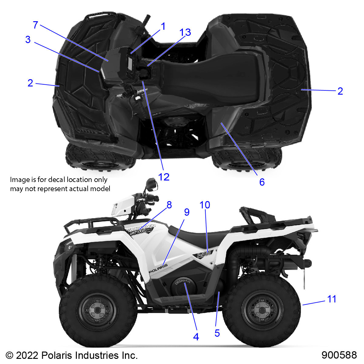 BODY, DECALS - A25SEE57PL (900588)