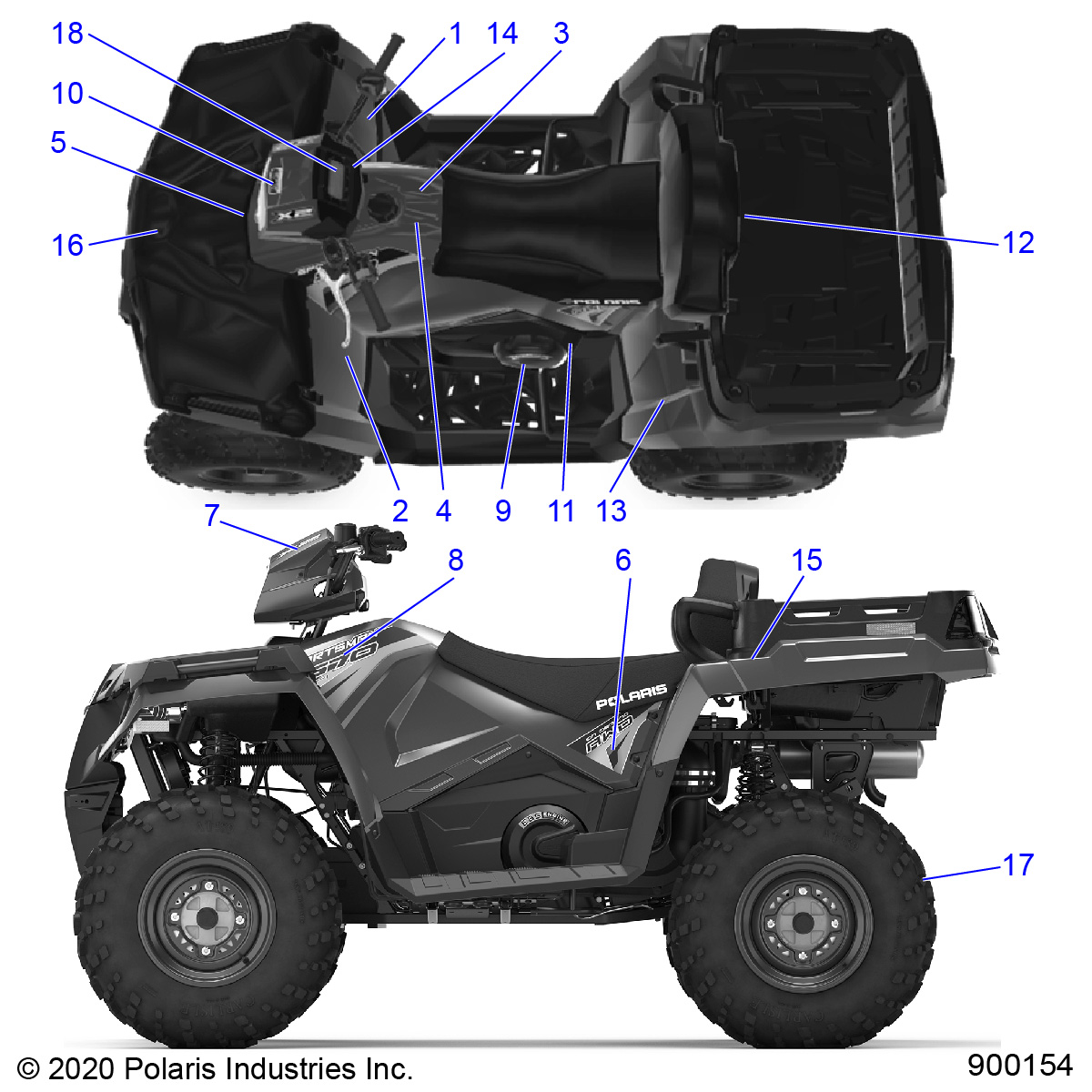 BODY, DECALS - A20SWE57F1/S57C1/C2 (900154)