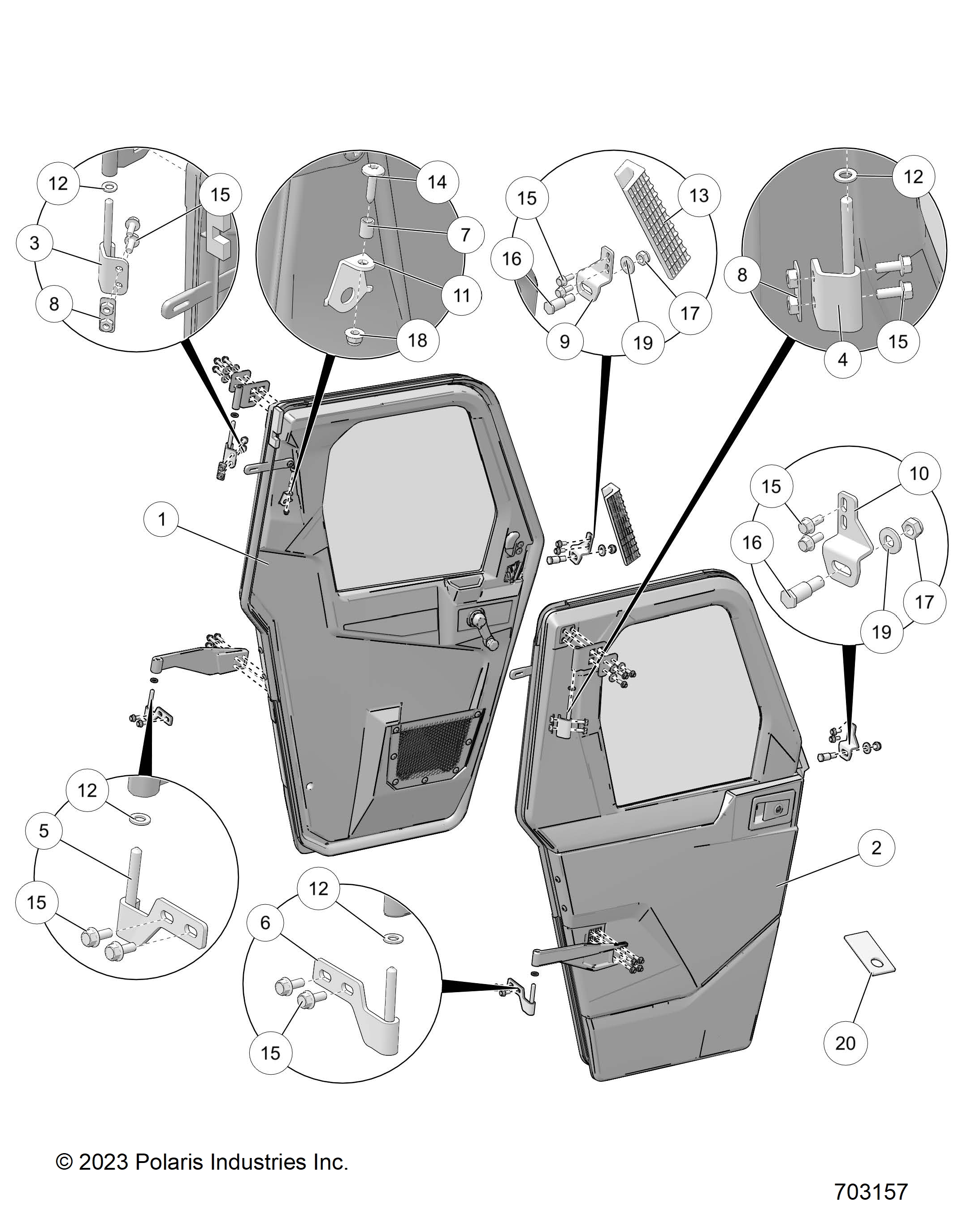 BODY, DOOR, PREMIUM, FRONT - D25M4U57B4/W57B4 (703157)