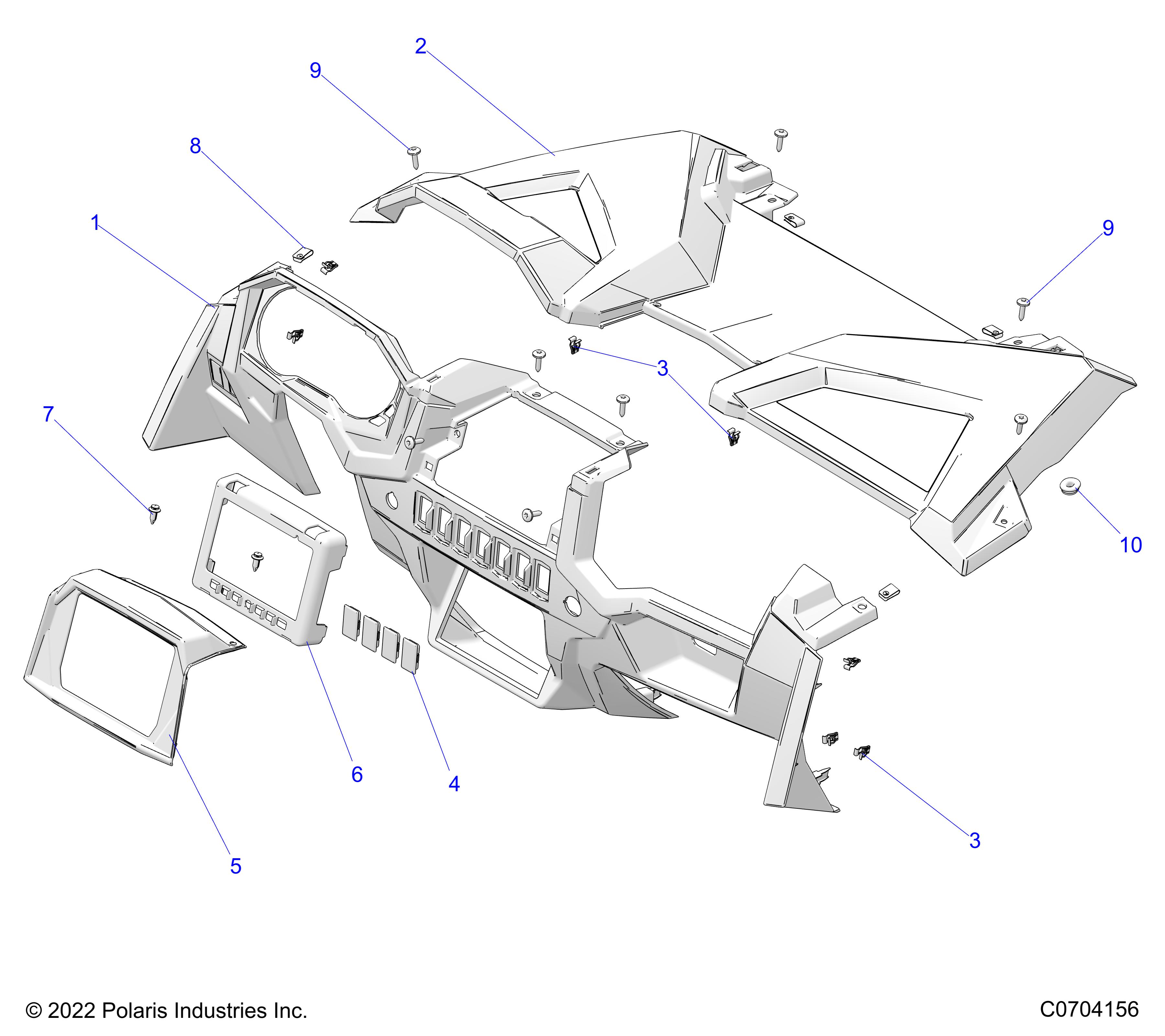 BODY, DASH - Z23NAK99A/99B (C0704156)