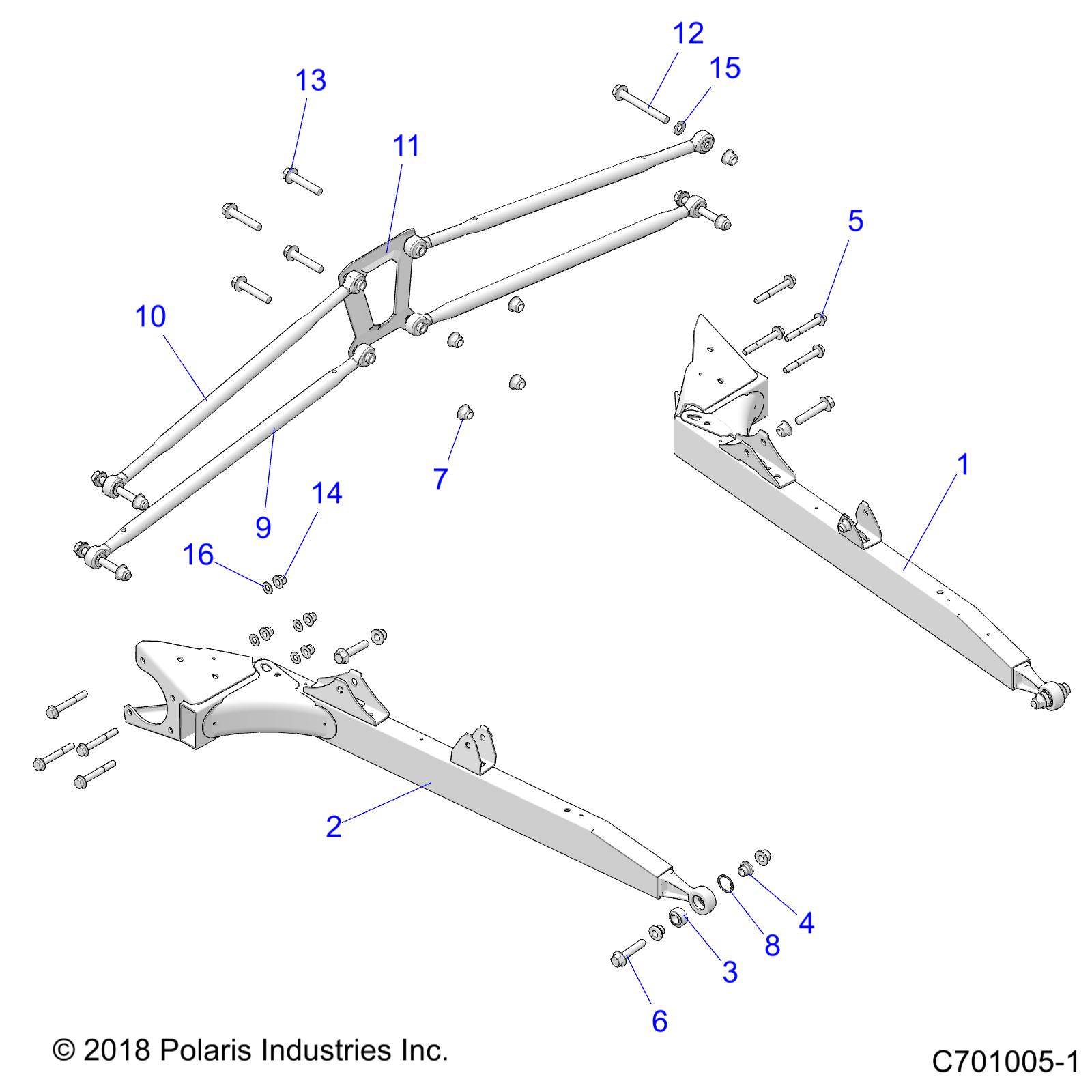 SUSPENSION, REAR CONTROL ARMS - Z22NAE99AJ/AN/BJ/BN (C701005-1)