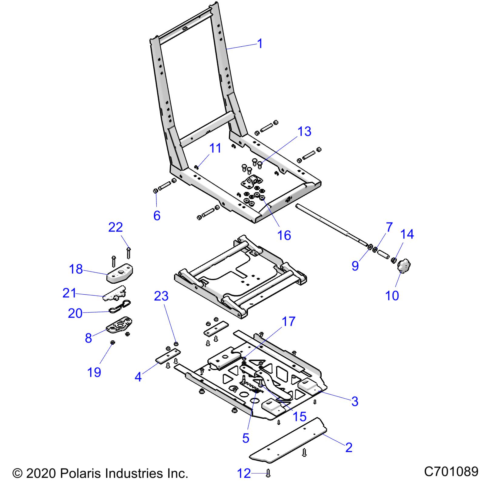 BODY, SEAT BASE ADJUSTOR, TRACTOR - Z23NAS99CR (C701089)