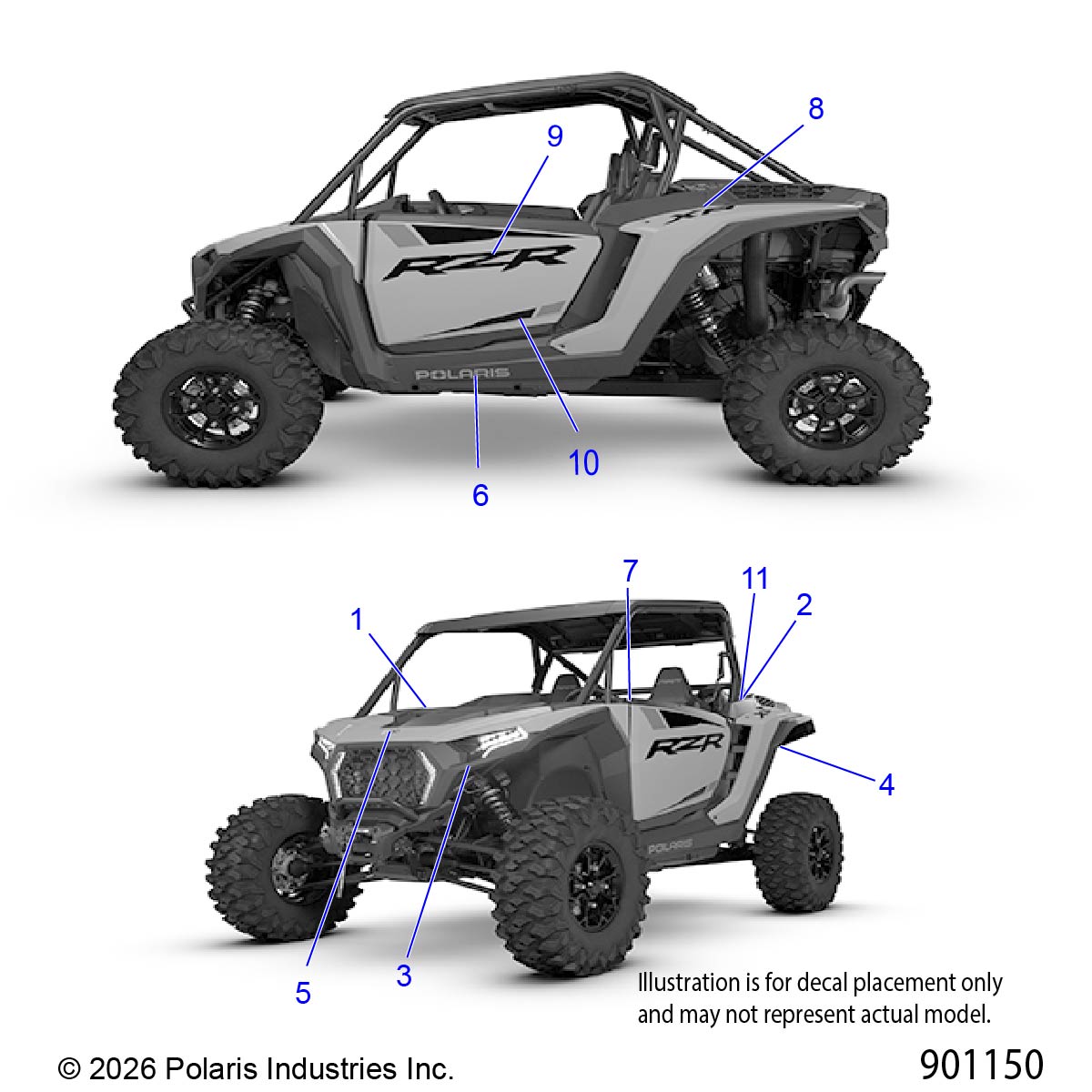 BODY, DECALS - Z26NET99A4/B4/A6/B6 (901150)