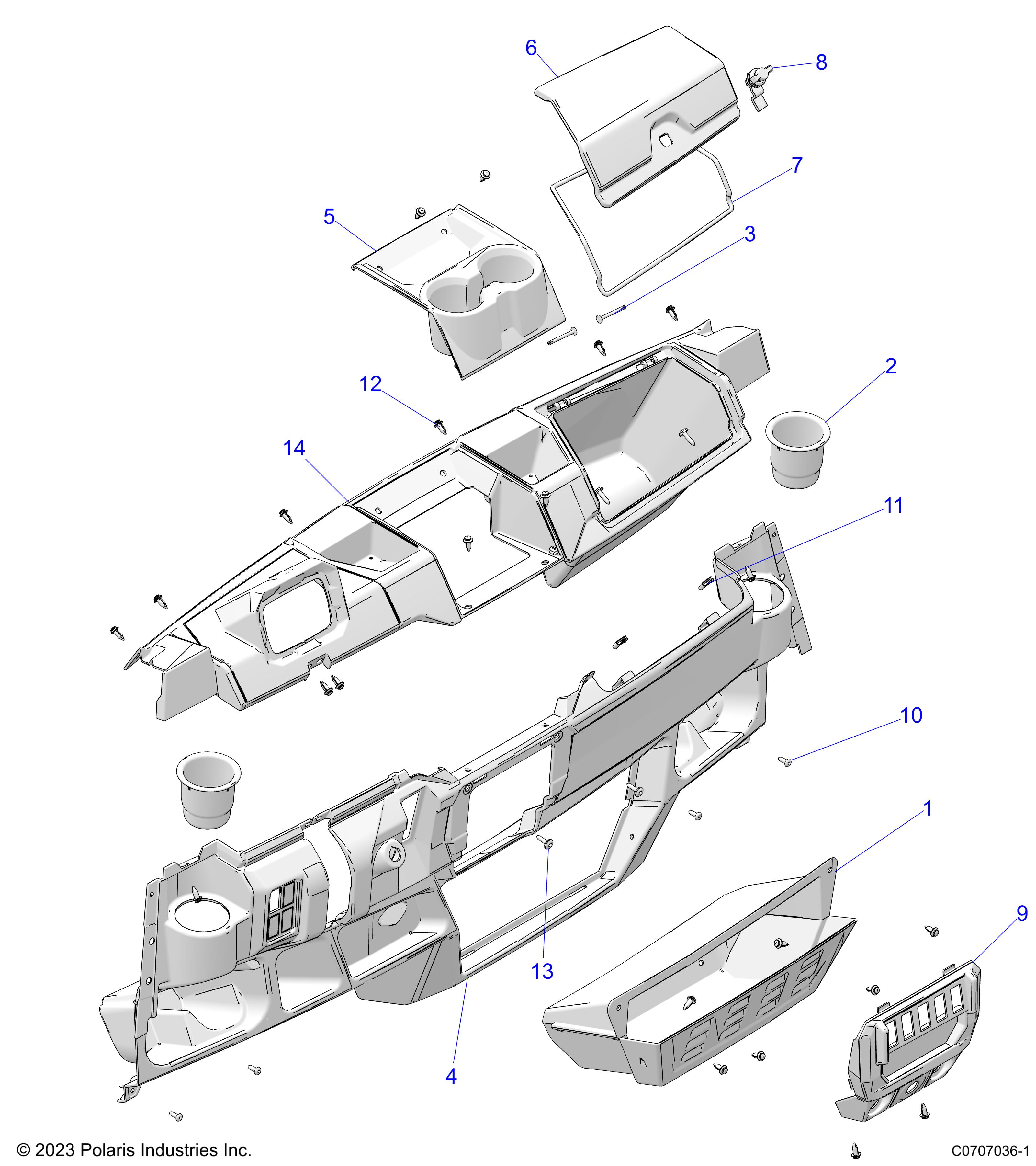 BODY, DASH - D26P4ED4D4 (C0707036-1)