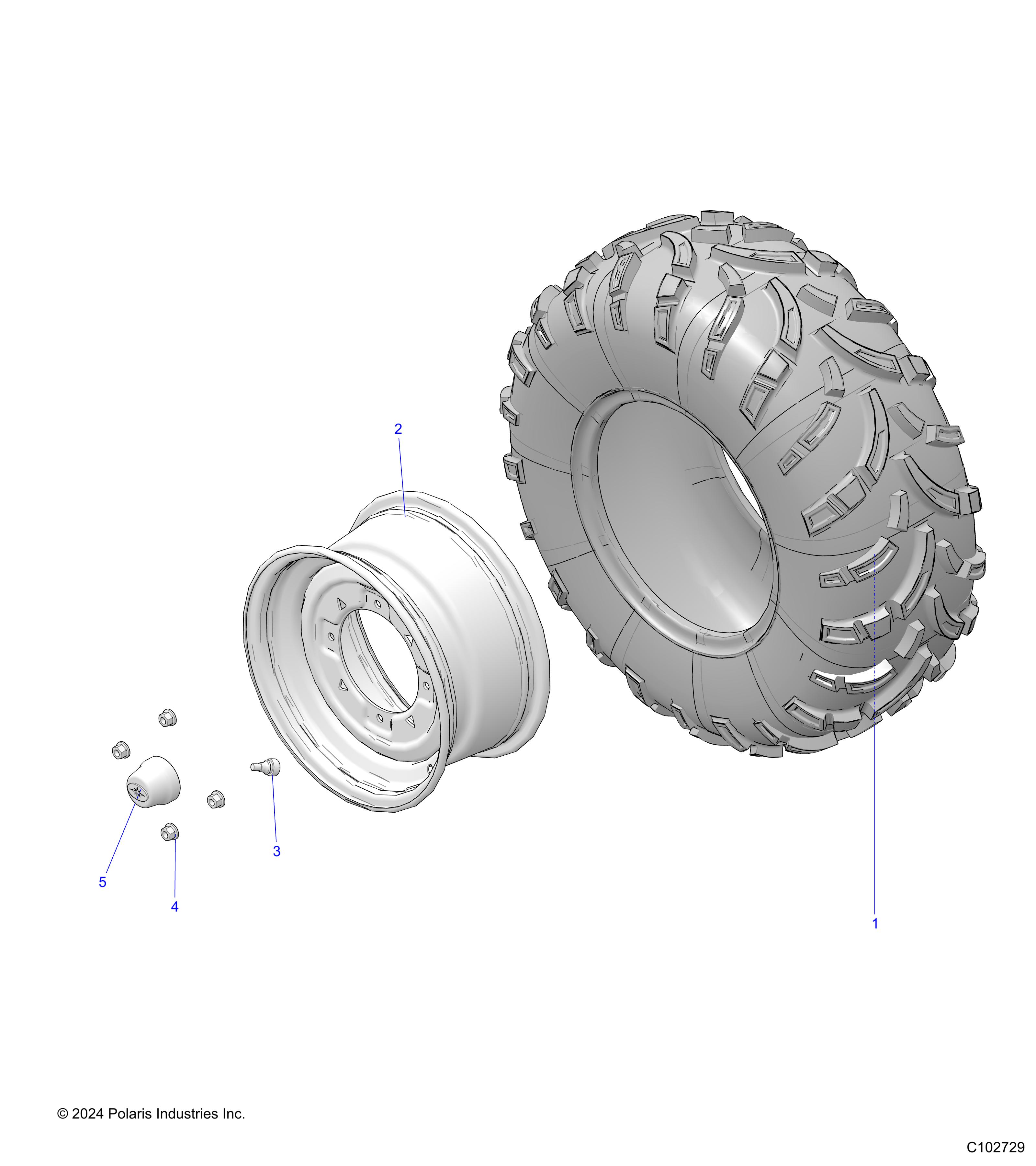 WHEELS, REAR TIRE - A25SEK57A4 (C102729)