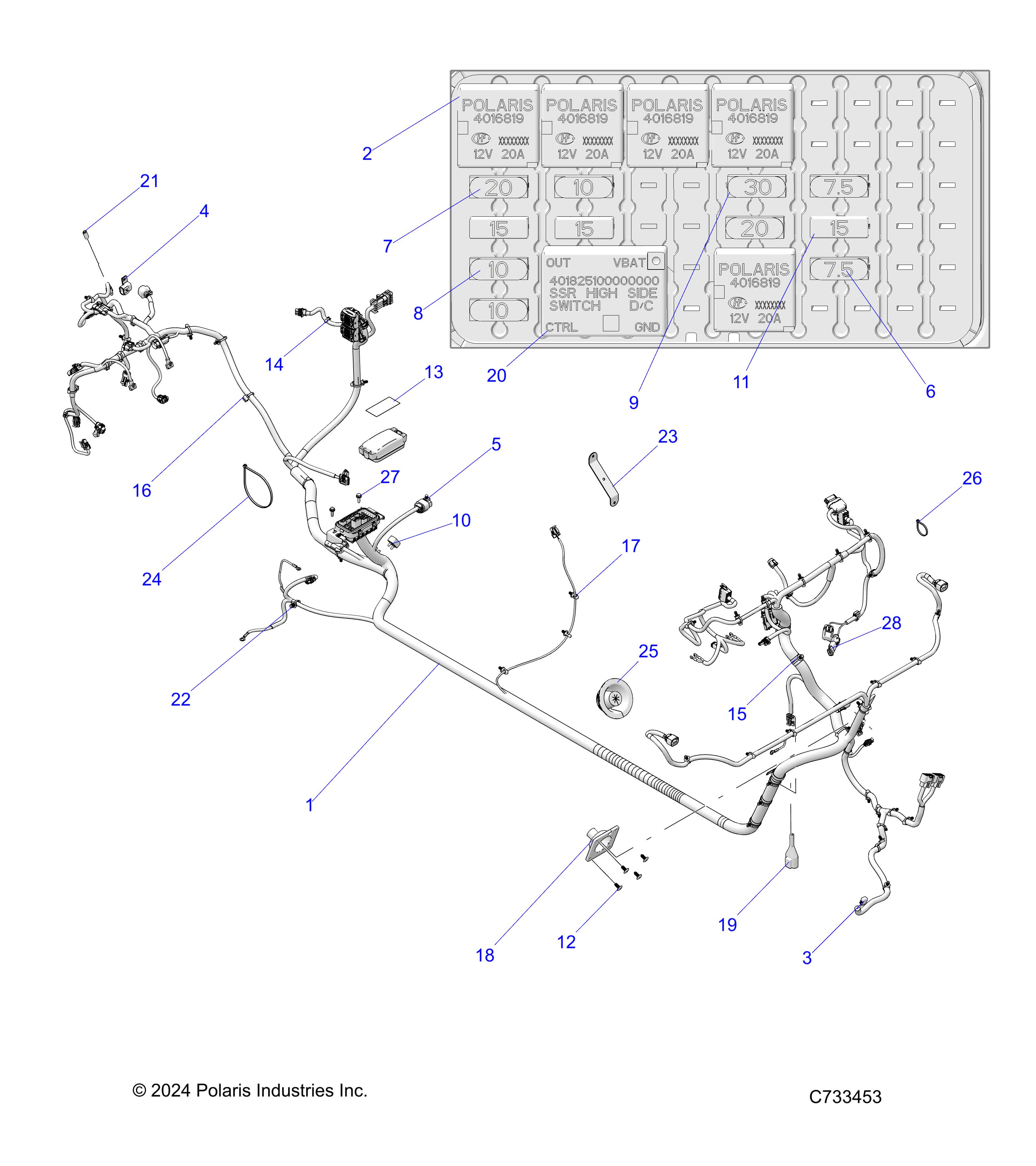 ELECTRICAL, WIRE HARNESS - R25T6A99A1/B1 (C733453)