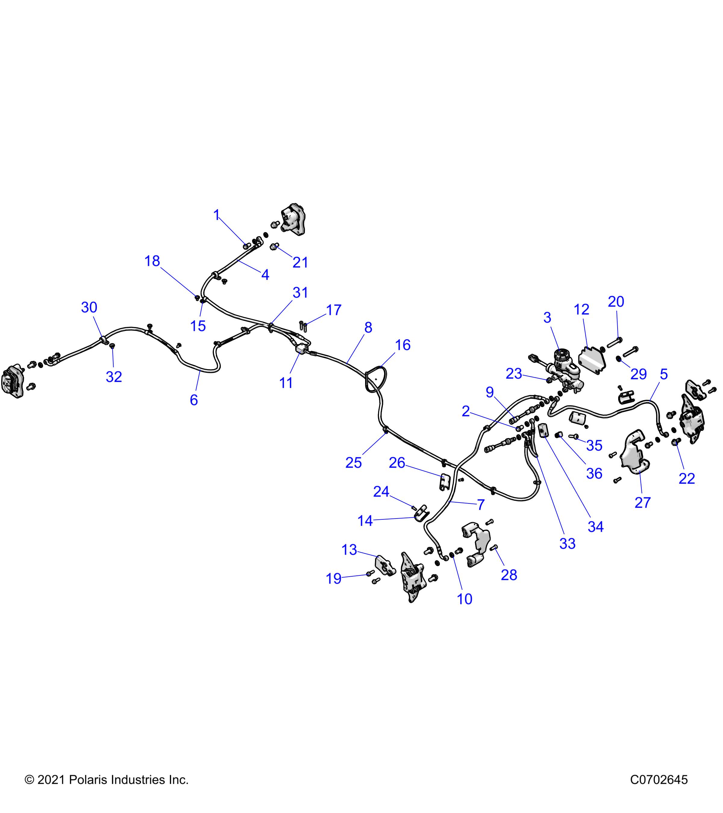 BRAKES, BRAKE LINES AND MASTER CYLINDER - Z22ASE99F5/S99C5 (C0702645)