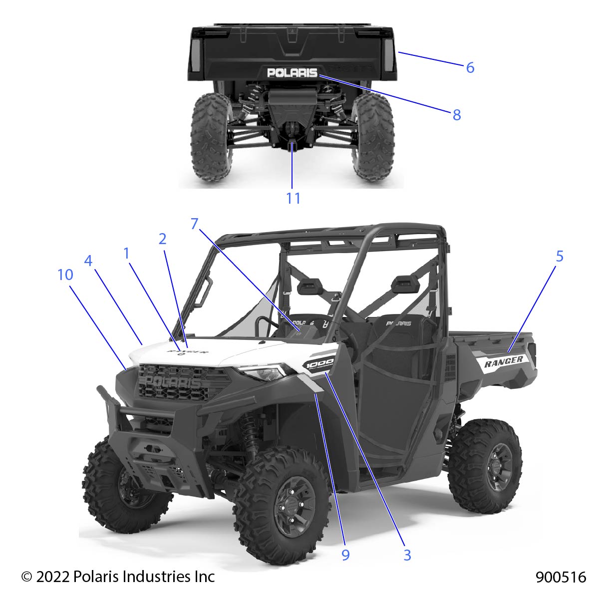 BODY, DECALS GRAPHICS - R23TAE99AD/AP/BD/BP (900516)