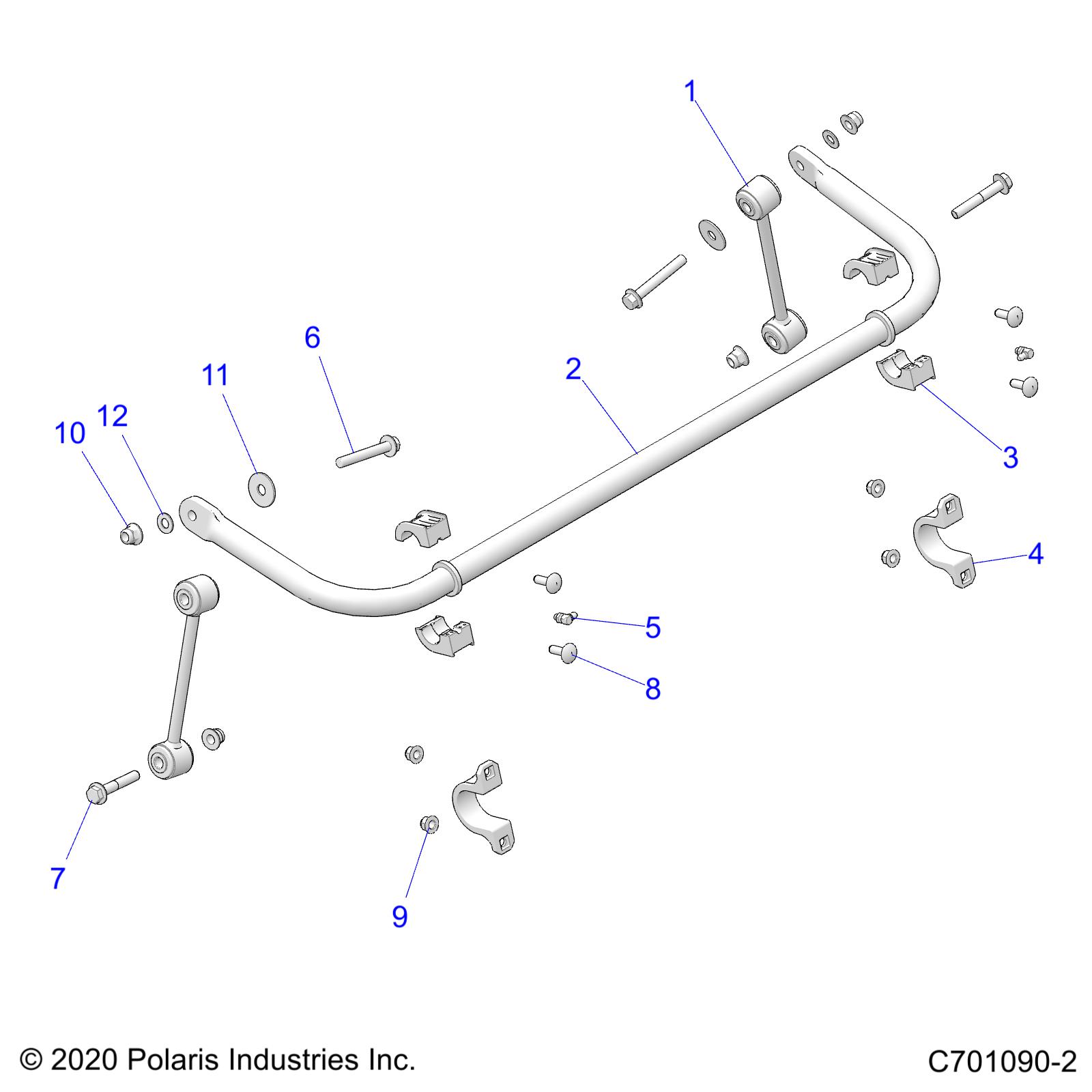 SUSPENSION, STABILIZER BAR, REAR - Z23NAE99PR (C701090-2)