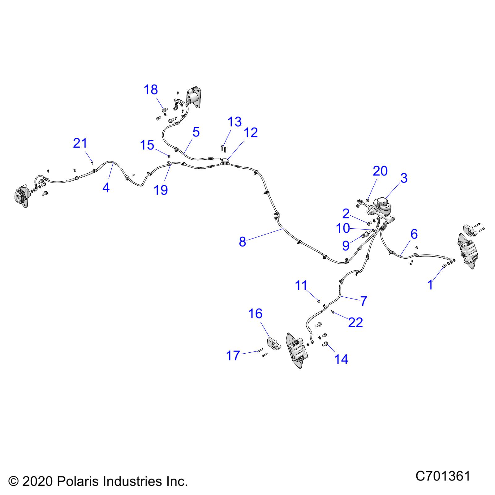 BRAKES, BRAKE LINES AND MASTER CYLINDER - R21RSB99AZ/BZ (C701361)