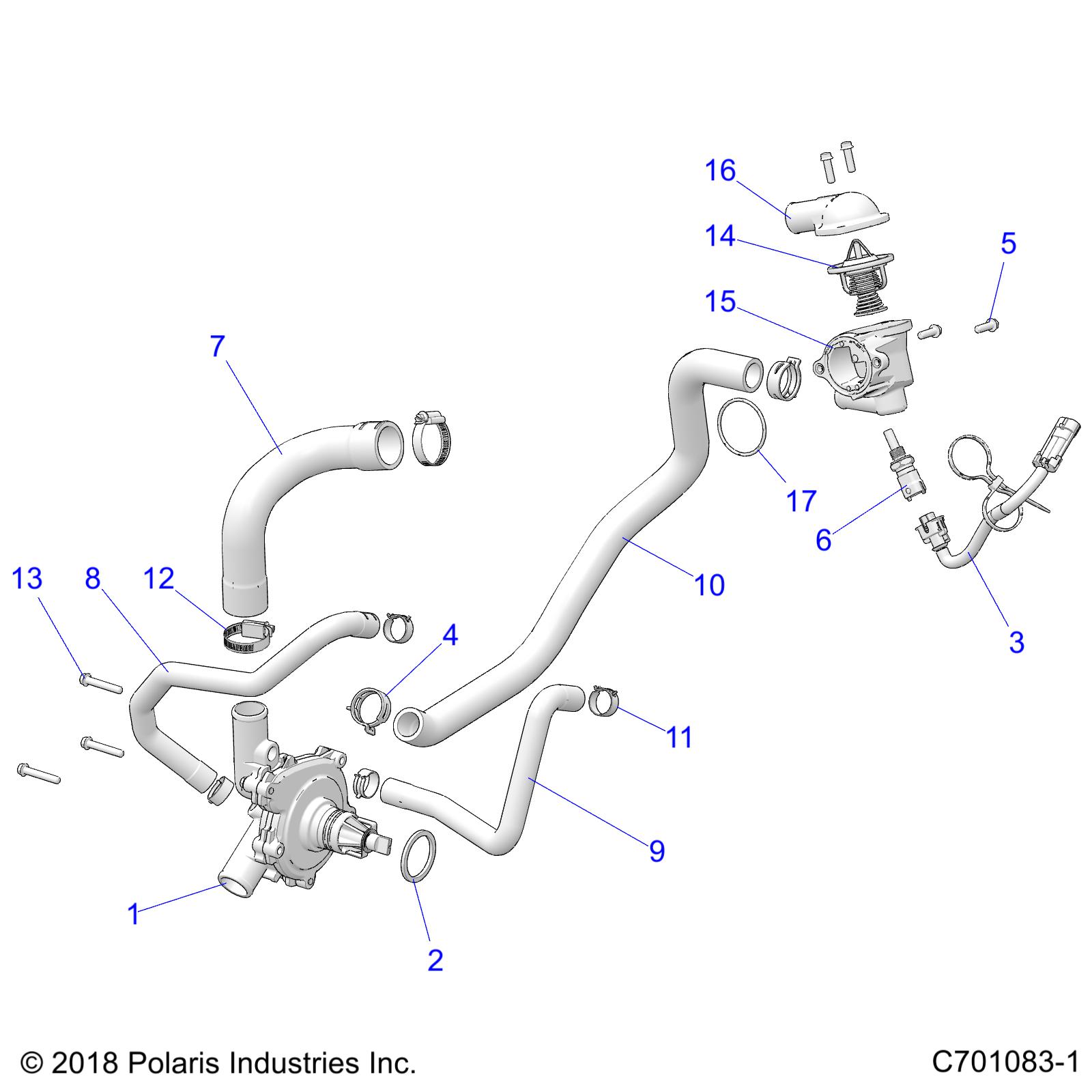 ENGINE, WATERPUMP AND BYPASS - Z21ASE99F5/S99C5 (C701083-1)