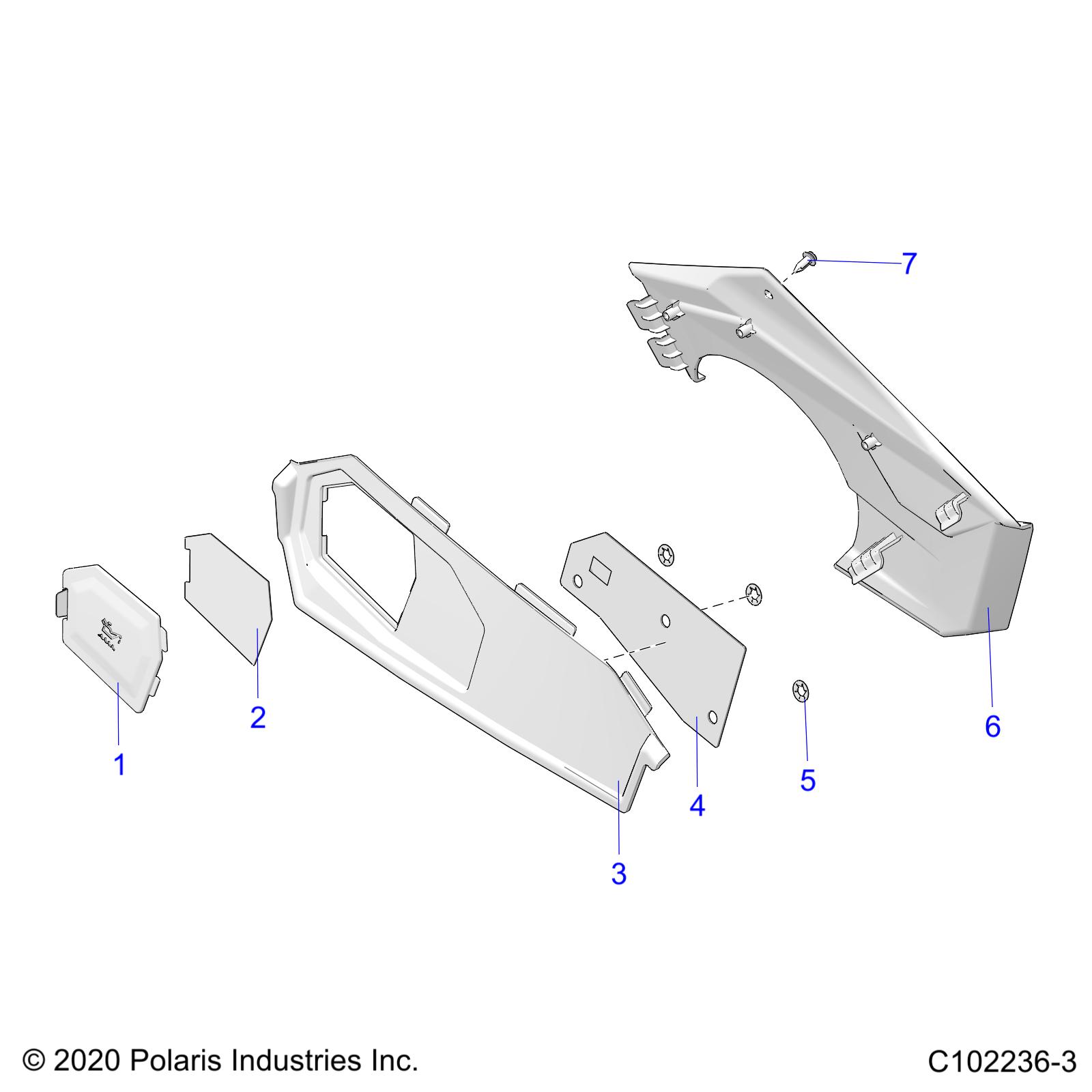 BODY, CLOSE OFF PANEL and ACCESS PANEL - A23SDE57P4 (C102236-3)