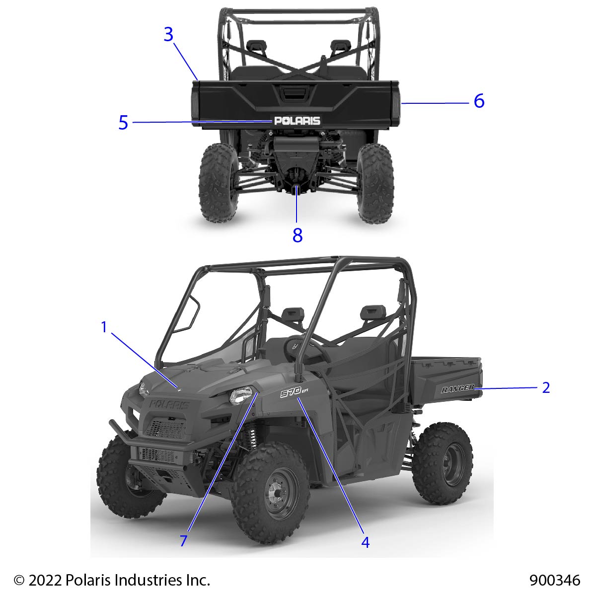 BODY, DECALS, GRAPHICS - R23CCA57A1/A7 (900346)