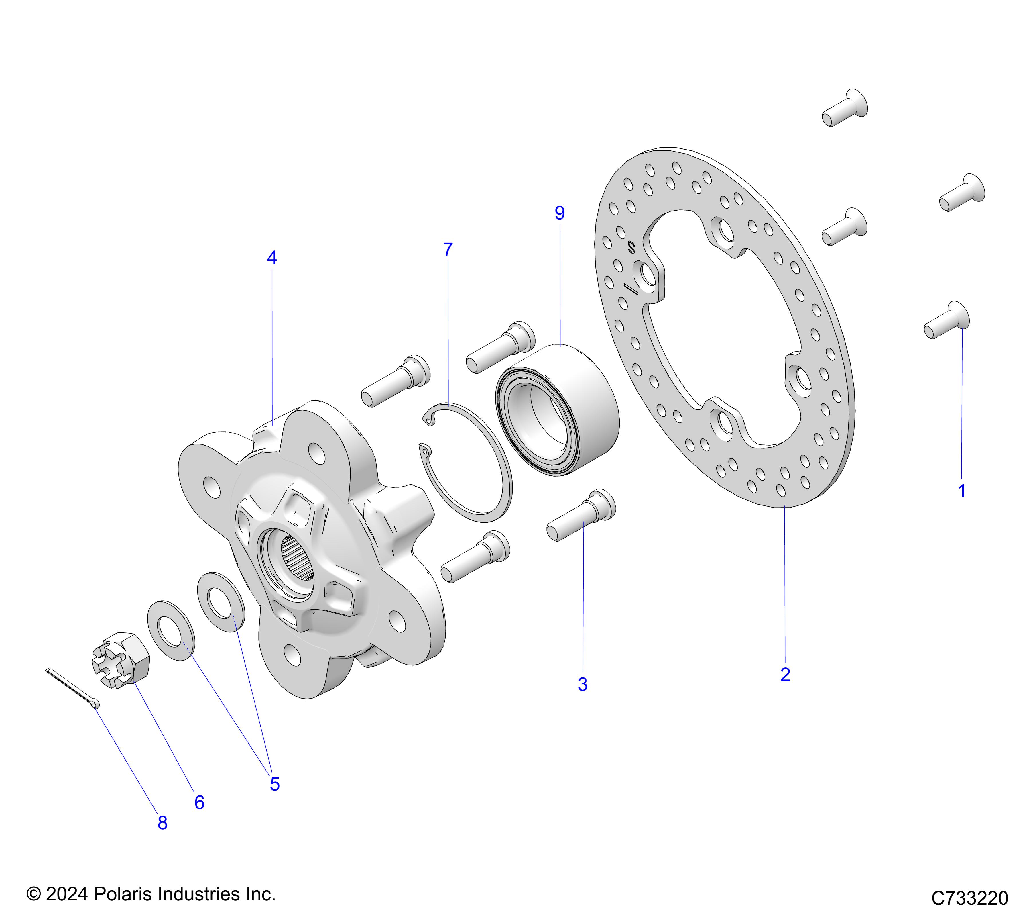 SUSPENSION, FRONT HUB - R18RTAD1B1/ED1N1 (C733220)