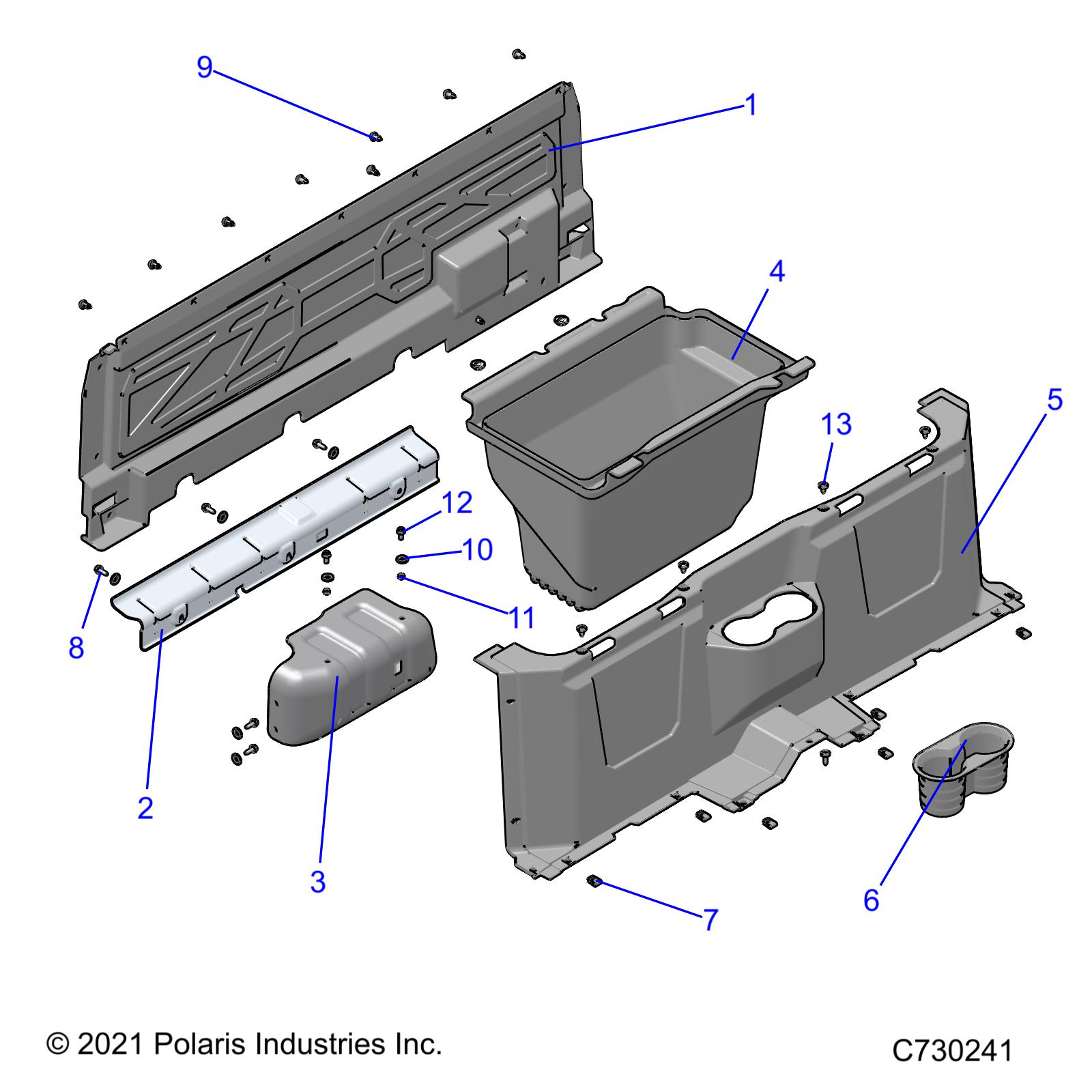 BODY, FLOOR CLOSEOFFS and BIN - R22MAA57B1/EB5/B9 (C730241)