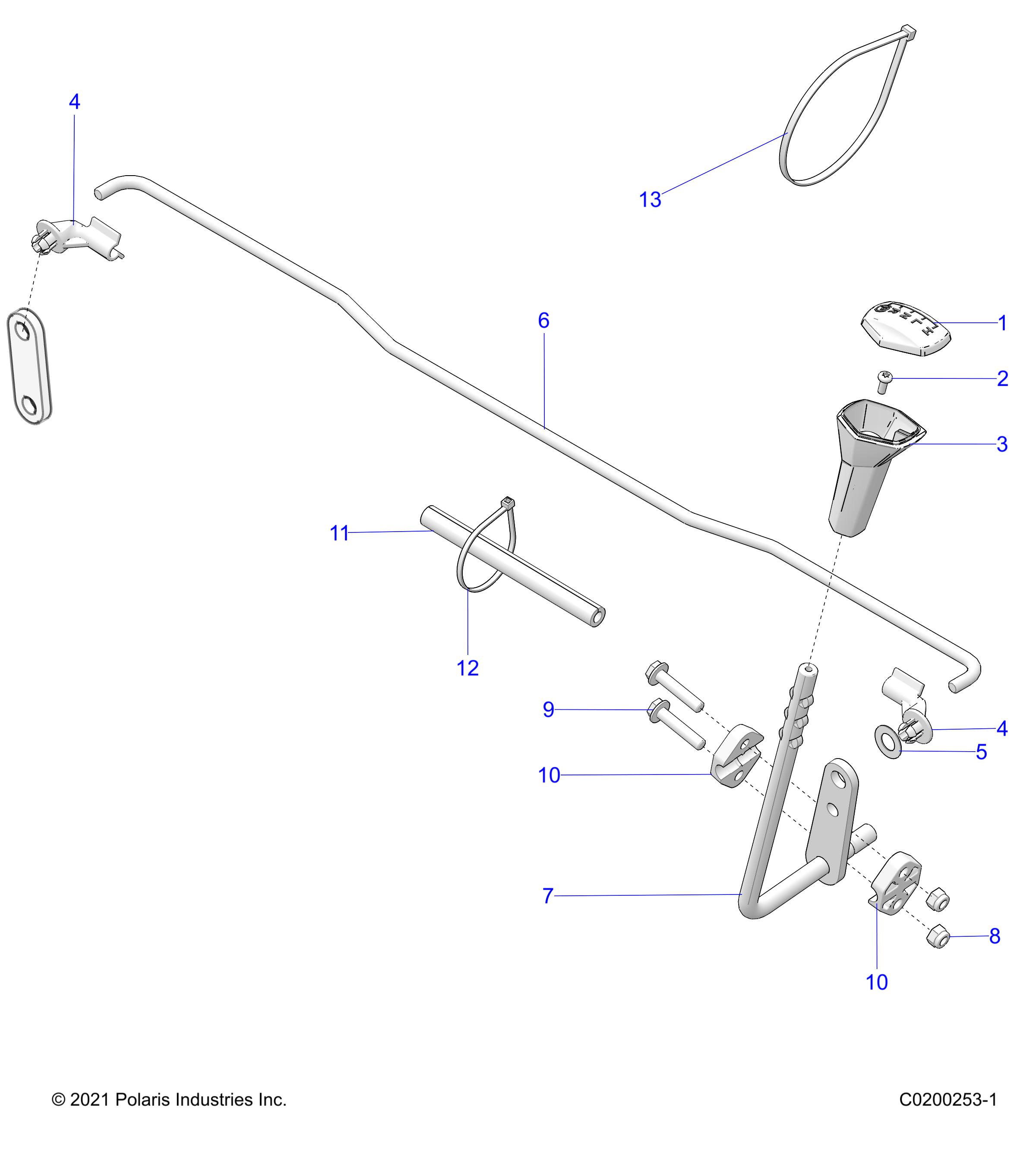 DRIVE TRAIN, GEAR SELECTOR - A25SDE57P2 (C0200253-1)