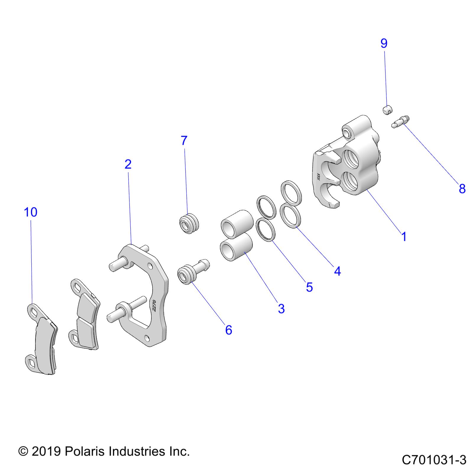 BRAKES, CALIPER REAR - Z20ASS99C2/CH/FH (C701031-3)