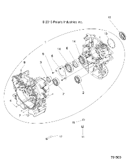 ENGINE, CRANKCASE - R22M4K57B4/B2 (701500)