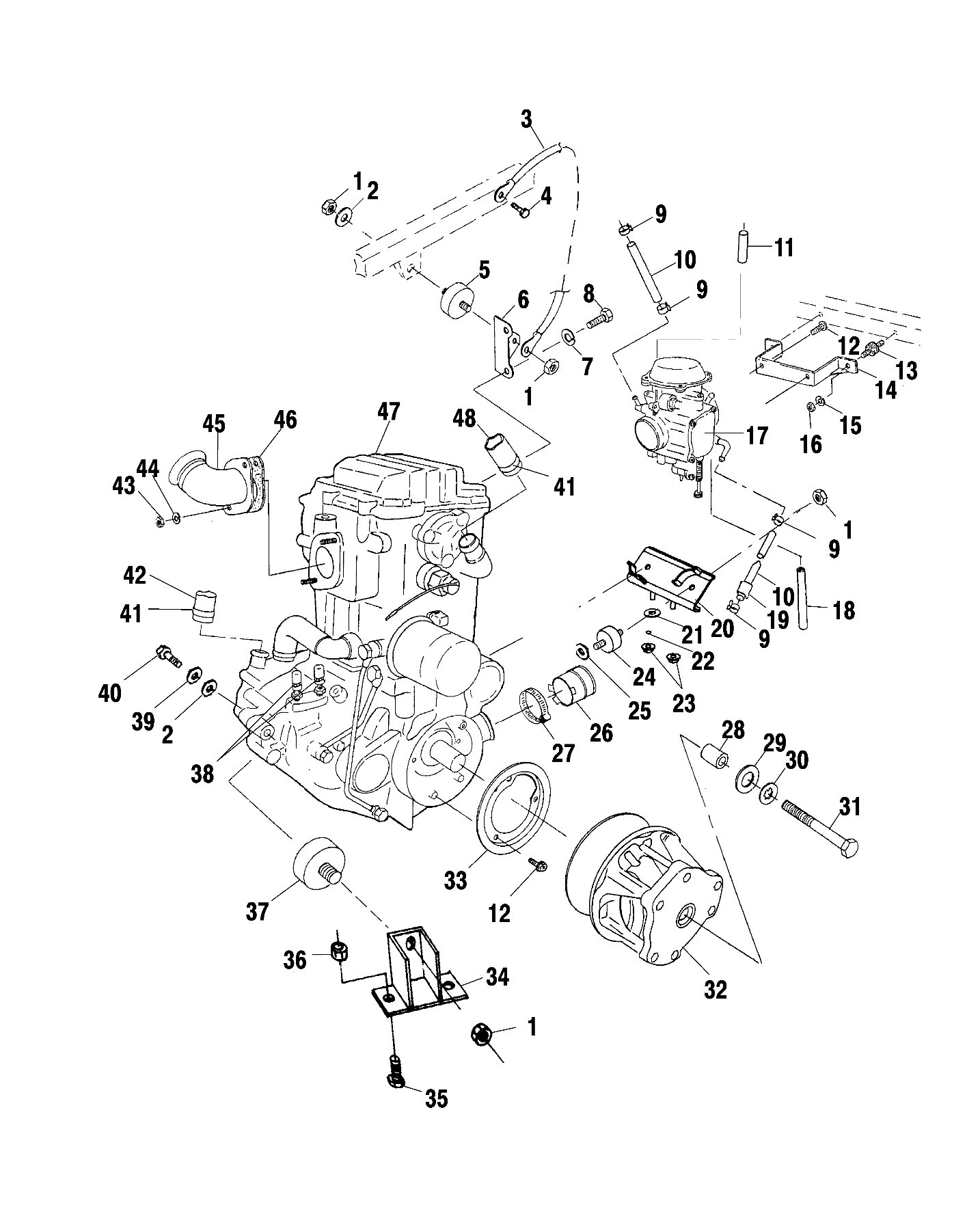 ENGINE MOUNTING - A02BG50AA/AC (4970027002A09)