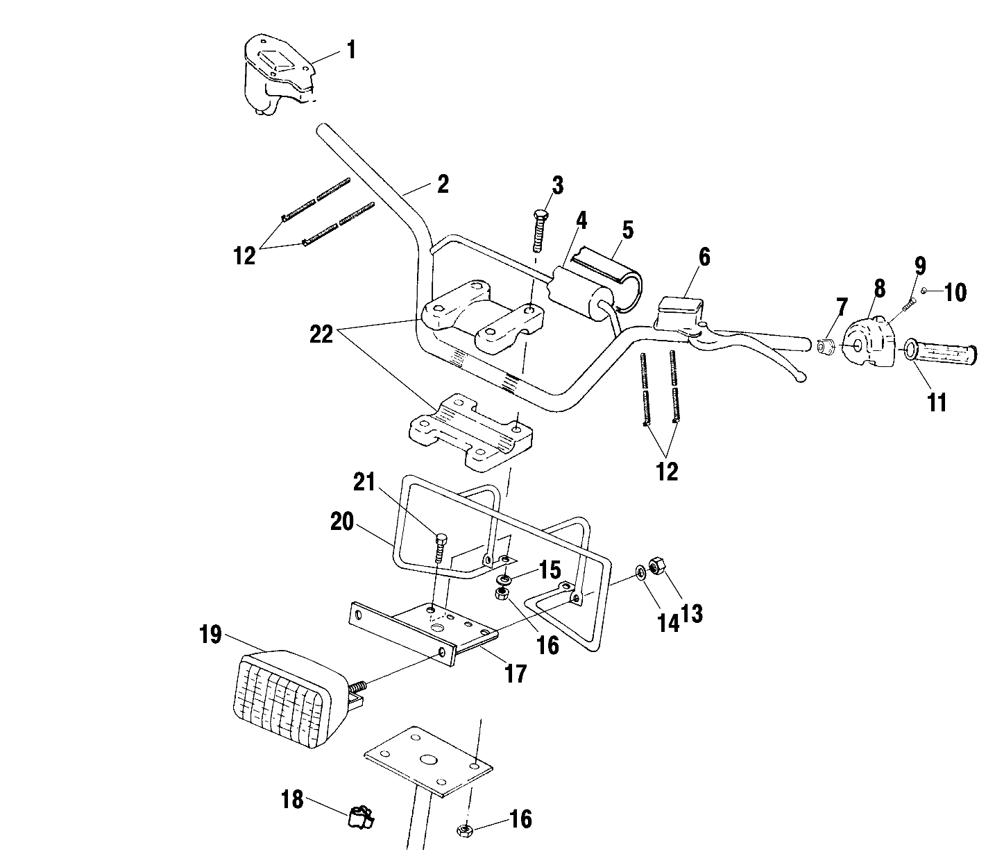 HANDLEBAR/HEADLIGHT - A02BG50AA/AC (4970027002B06)