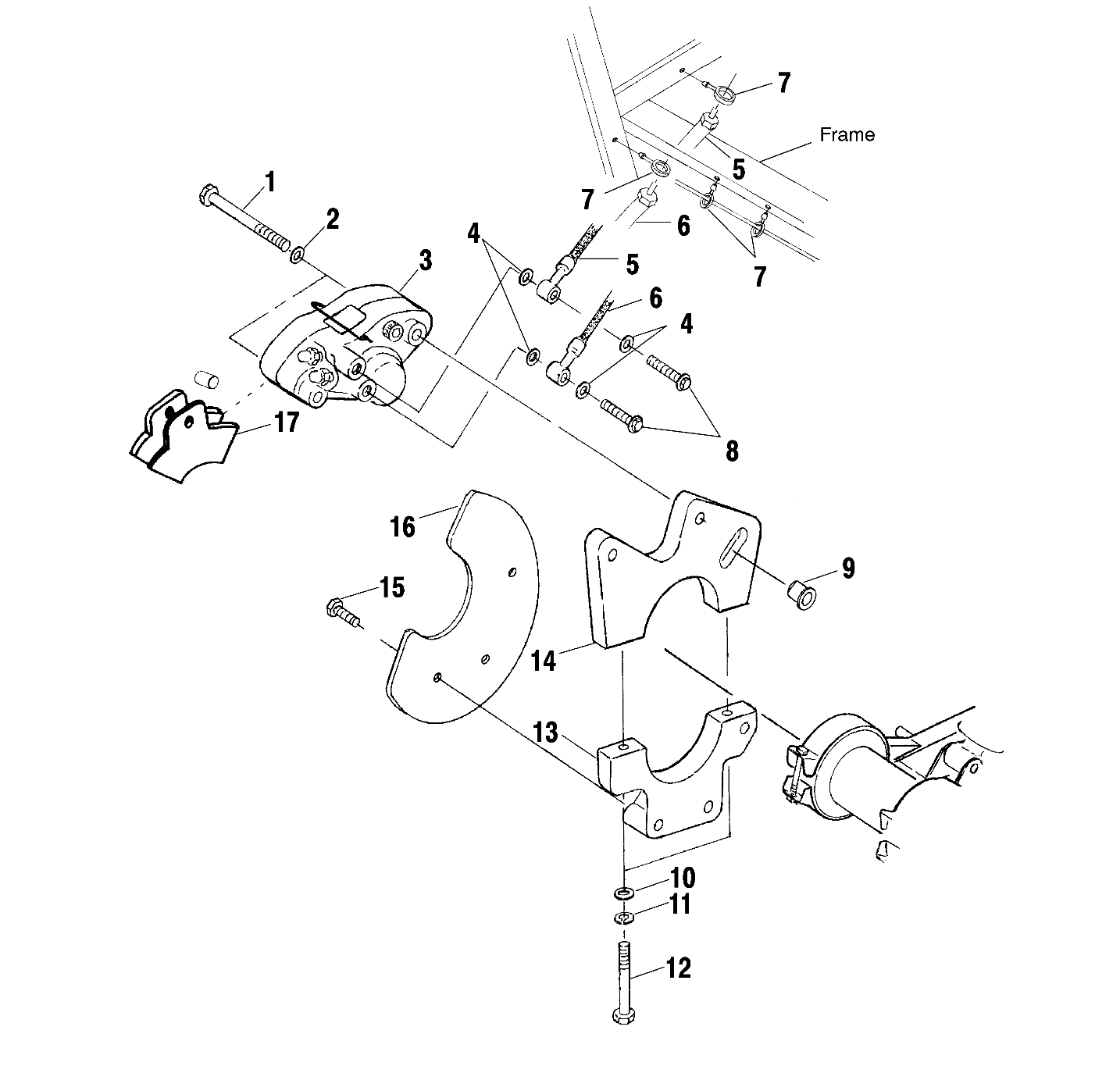 REAR CALIPER MOUNTING - A02BG50AA/AC (4970027002B13)