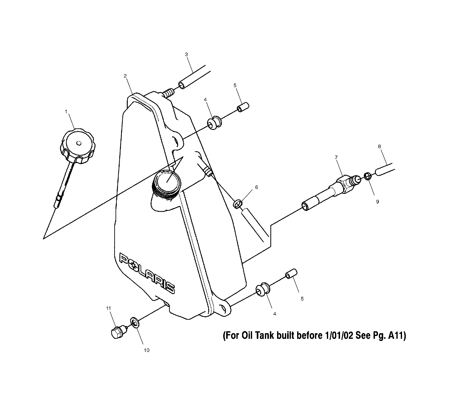 OIL TANK (If Built After 1/01/02) - A02BG50AA/AC (4970027002E01)