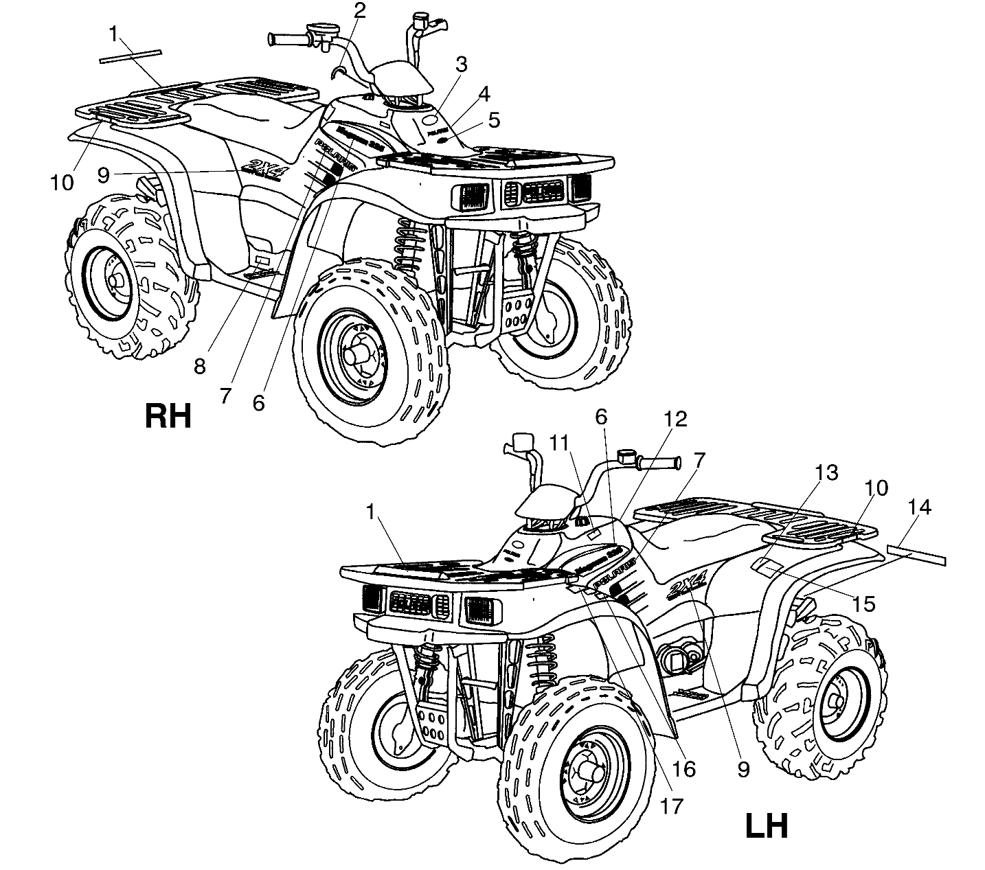 DECALS - A02CB32AA/AB/FC (4970107010A08)