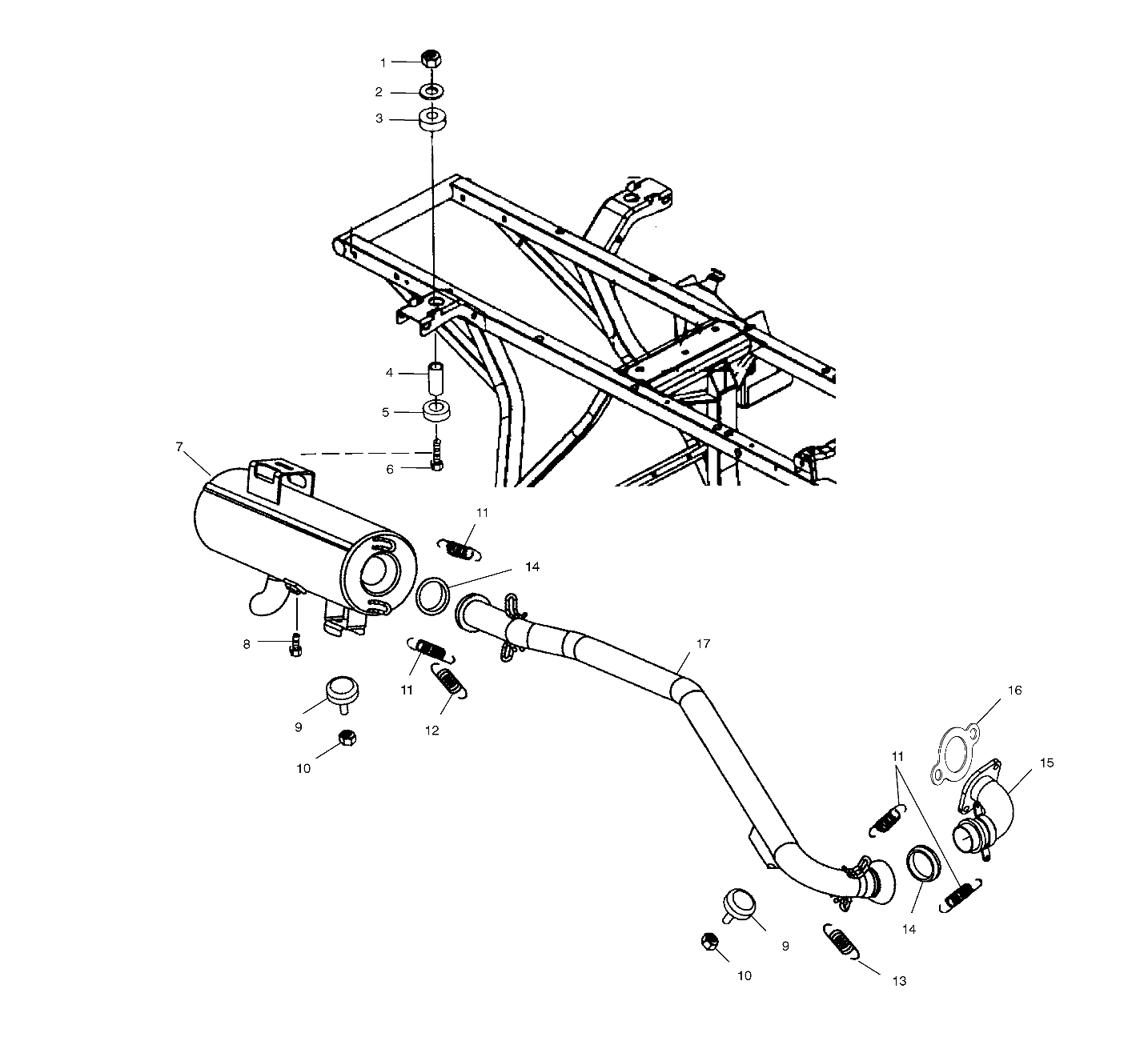 EXHAUST SYSTEM - A02CB32AA/AB/FC (4970107010A12)