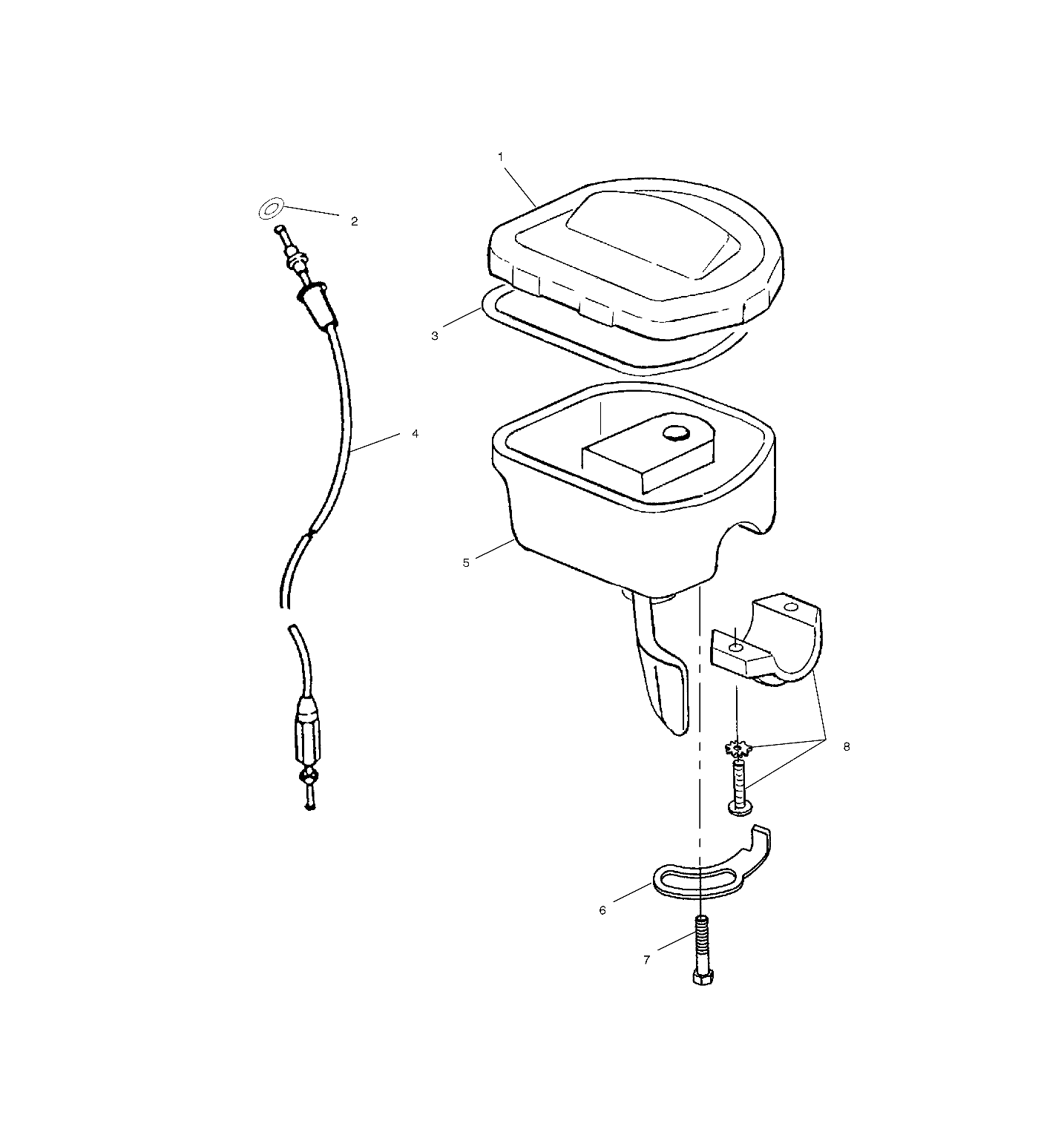 CONTROLS - THROTTLE ASM/CABLE - A02CB32AA/AB/FC (4970107010B07)