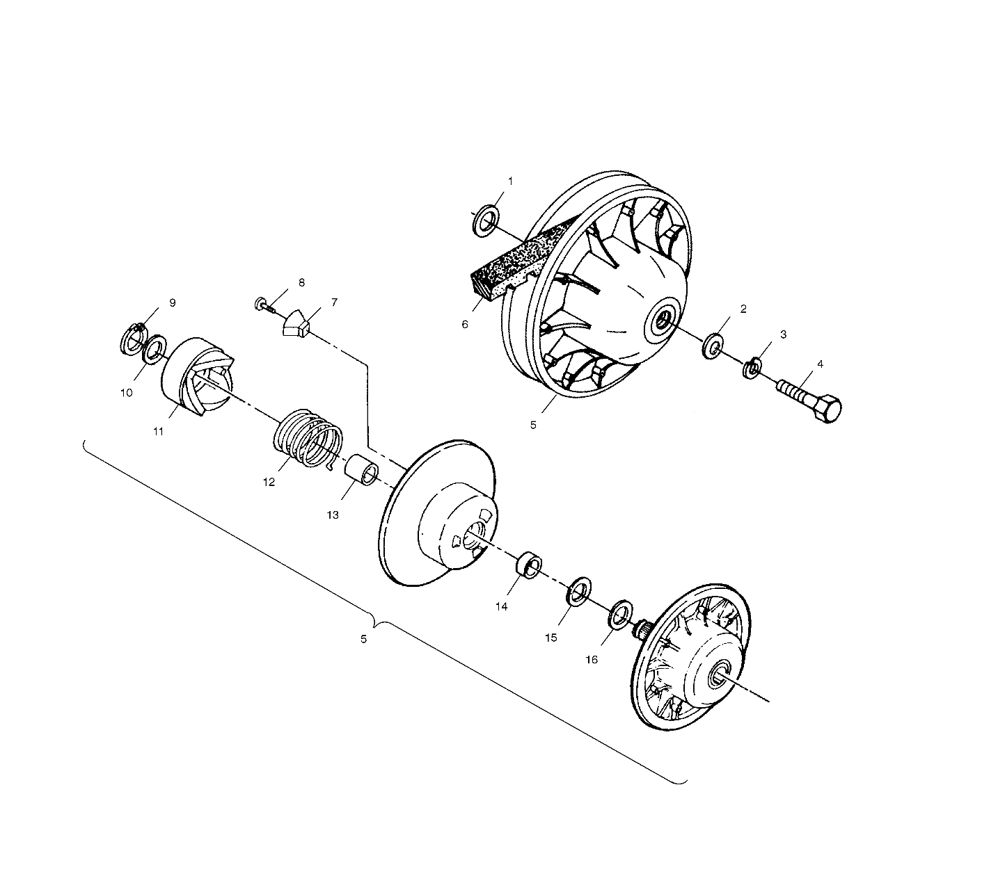 DRIVEN CLUTCH - A02CD32AA/AB/AC (4970147014C06)