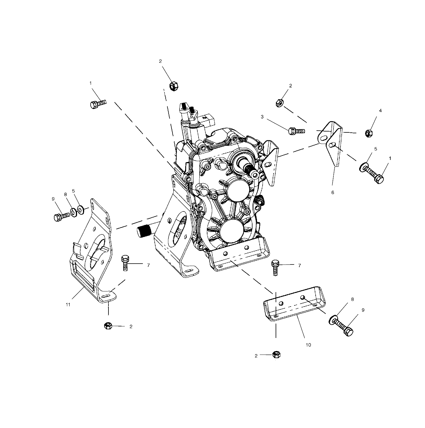 TRANSMISSION MOUNTING - A02CD32AA/AB/AC/FB (4970147014D05)